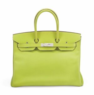 A LIMITED EDITION CANDY COLLECTION 35CM KIWI & VERT VERONESE EPSOM LEATHER BIRKIN BAG WITH PALLADIUM HARDWARE