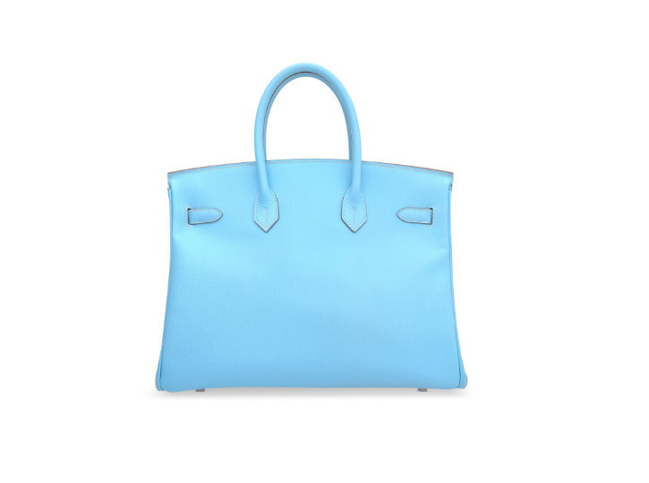 A LIMITED EDITION CÉLÈSTE & MYKONOS EPSOM LEATHER CANDY BIRKIN 35 WITH PALLADIUM HARDWARE 4 A LIMITED EDITION CÉLÈSTE & MYKONOS EPSOM LEATHER CANDY BIRKIN 35 WITH PALLADIUM HARDWARE - Image 4
