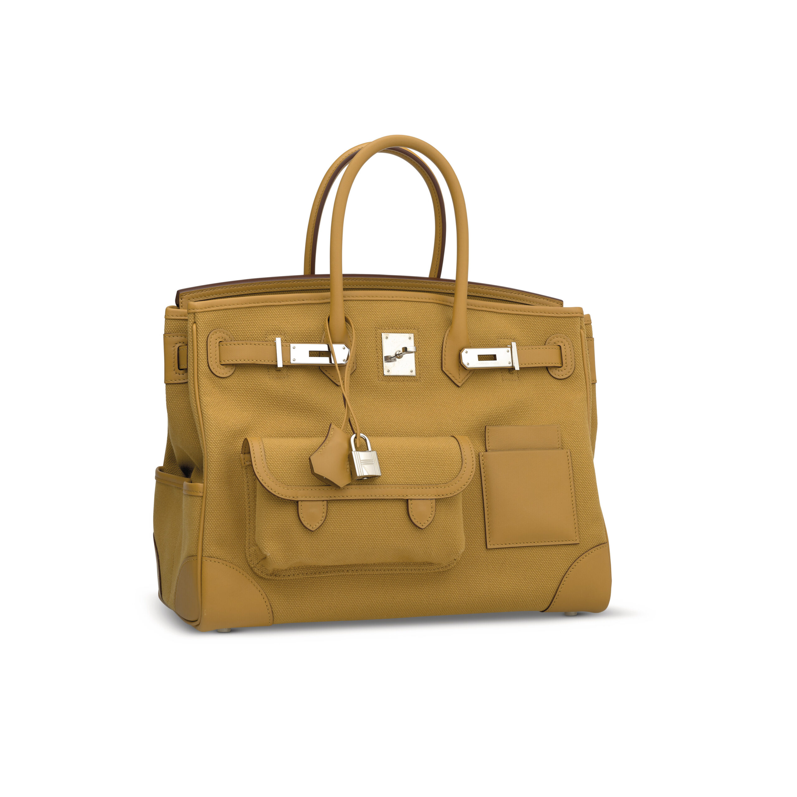 A LIMITED EDITION GOLD TOGO, SWIFT LEATHER & FAUVE VACHE HUNTER DESORDRE BIRKIN 30 WITH GOLD HARDWARE 3 A LIMITED EDITION GOLD TOGO, SWIFT LEATHER & FAUVE VACHE HUNTER DESORDRE BIRKIN 30 WITH GOLD HARDWARE - Image 3