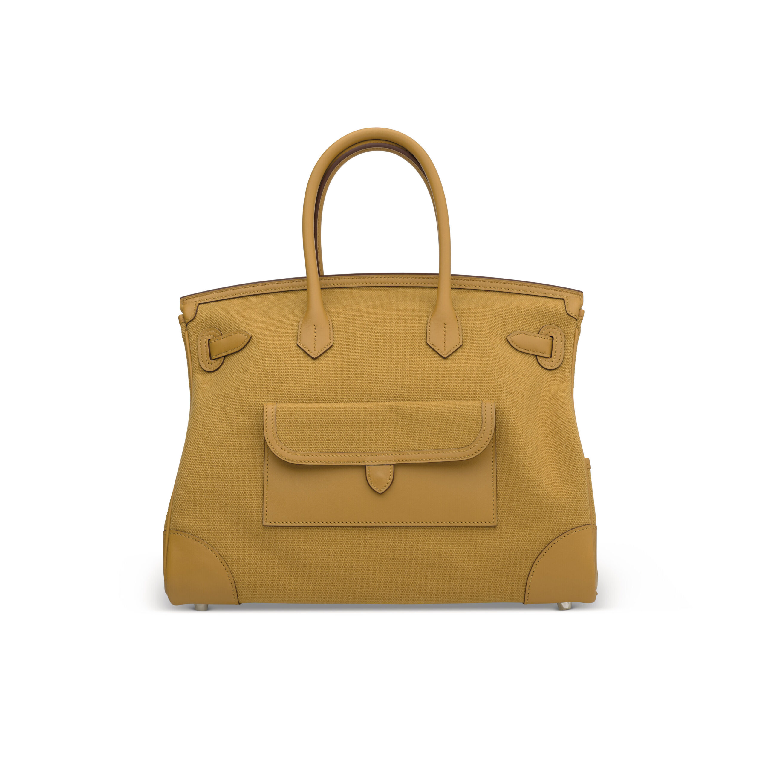 A LIMITED EDITION GOLD TOGO, SWIFT LEATHER & FAUVE VACHE HUNTER DESORDRE BIRKIN 30 WITH GOLD HARDWARE 4 A LIMITED EDITION GOLD TOGO, SWIFT LEATHER & FAUVE VACHE HUNTER DESORDRE BIRKIN 30 WITH GOLD HARDWARE - Image 4