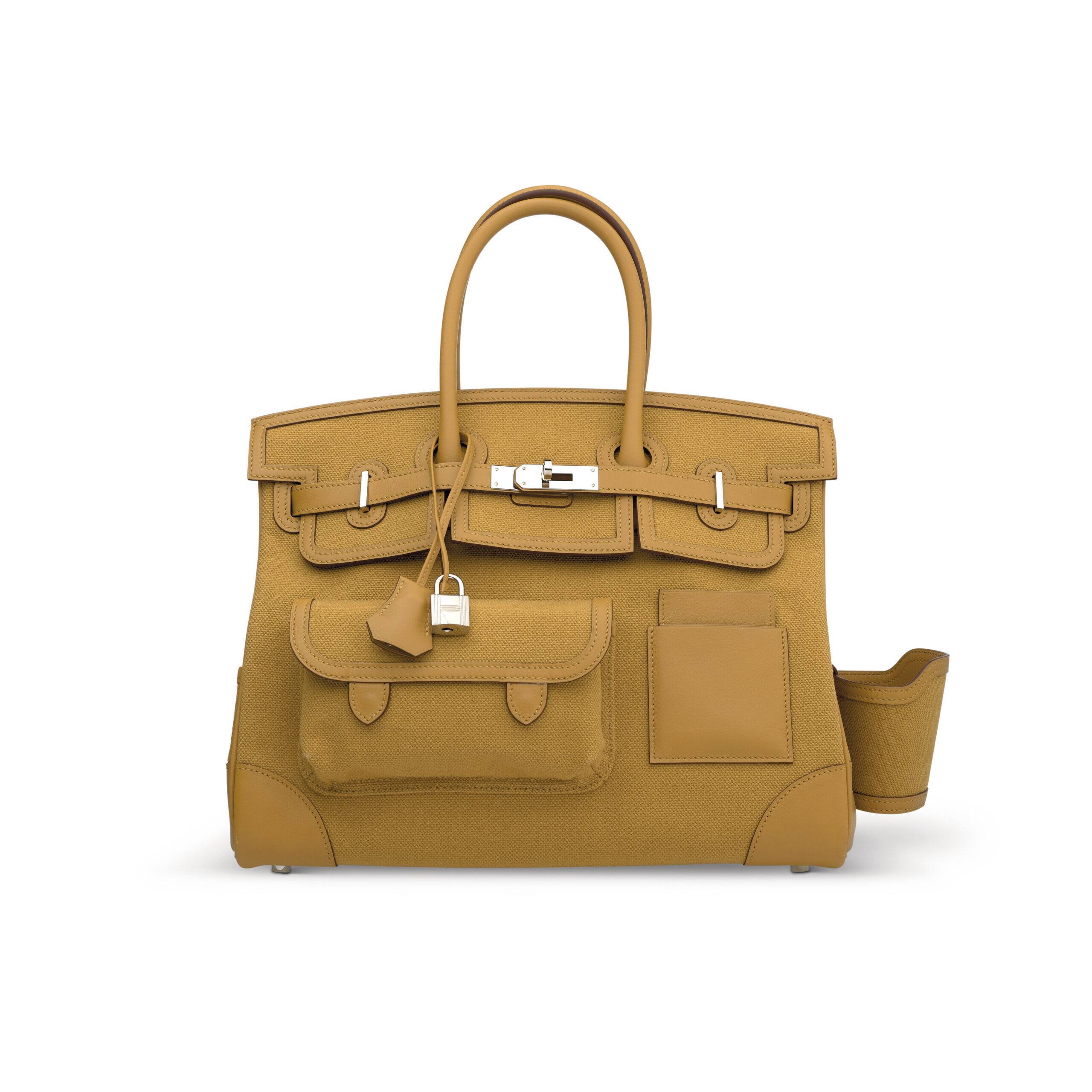 A LIMITED EDITION GOLD TOGO, SWIFT LEATHER & FAUVE VACHE HUNTER DESORDRE BIRKIN 30 WITH GOLD HARDWARE 2 A LIMITED EDITION GOLD TOGO, SWIFT LEATHER & FAUVE VACHE HUNTER DESORDRE BIRKIN 30 WITH GOLD HARDWARE - Image 2