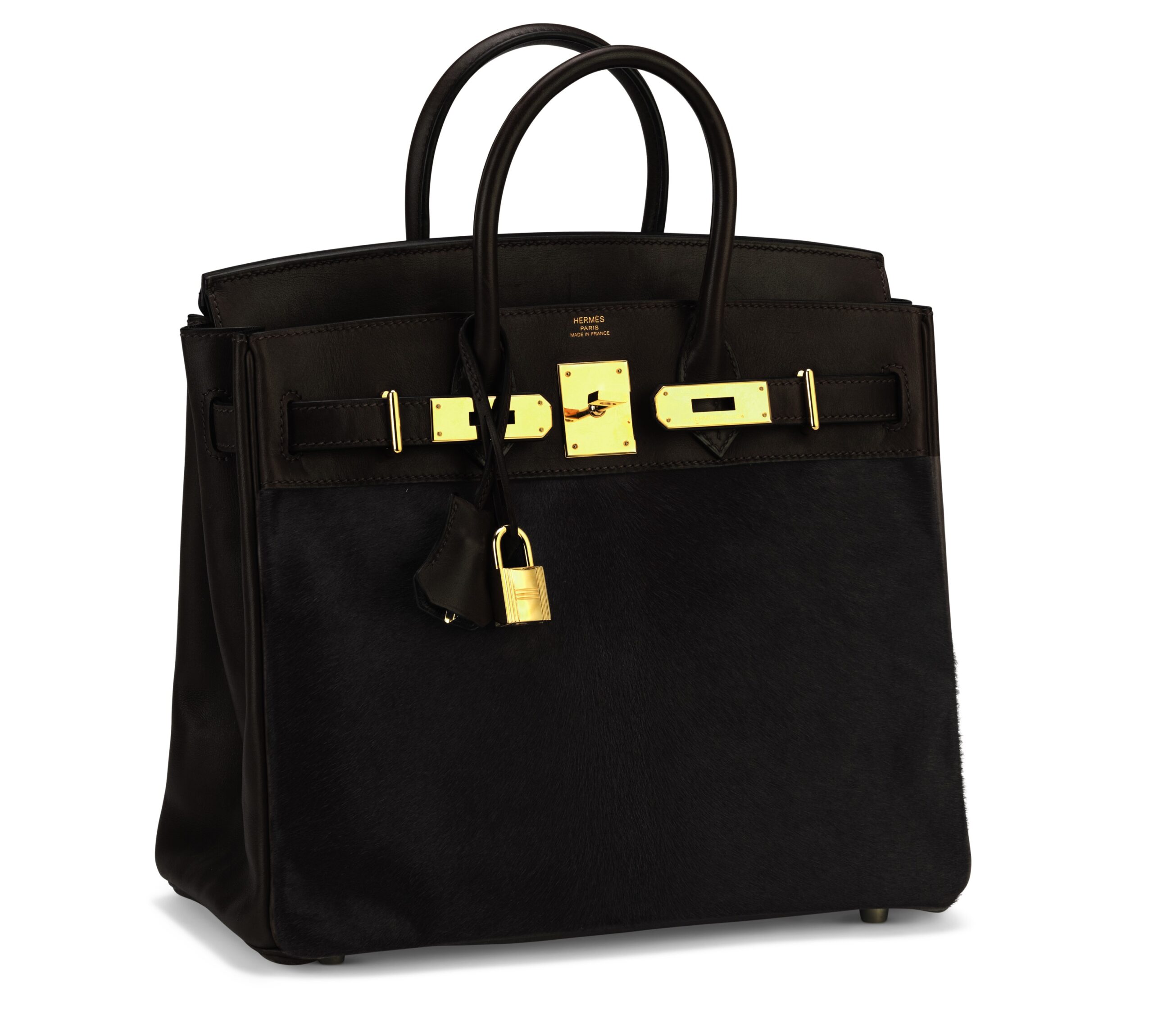 A LIMITED EDITION ÉBÈNE EVERCALF LEATHER PONYHAIR HAC TROIKA BIRKIN 28 WITH GOLD HARDWARE 4 A LIMITED EDITION ÉBÈNE EVERCALF LEATHER PONYHAIR HAC TROIKA BIRKIN 28 WITH GOLD HARDWARE - Image 4