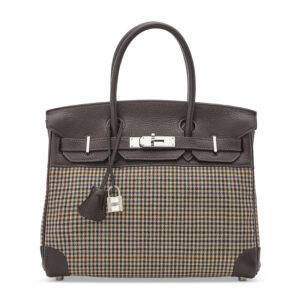 A LIMITED EDITION ÉBÈNE TOGO LEATHER & LAINAGE BIRKIN 30 WITH PALLADIUM HARDWARE (5)