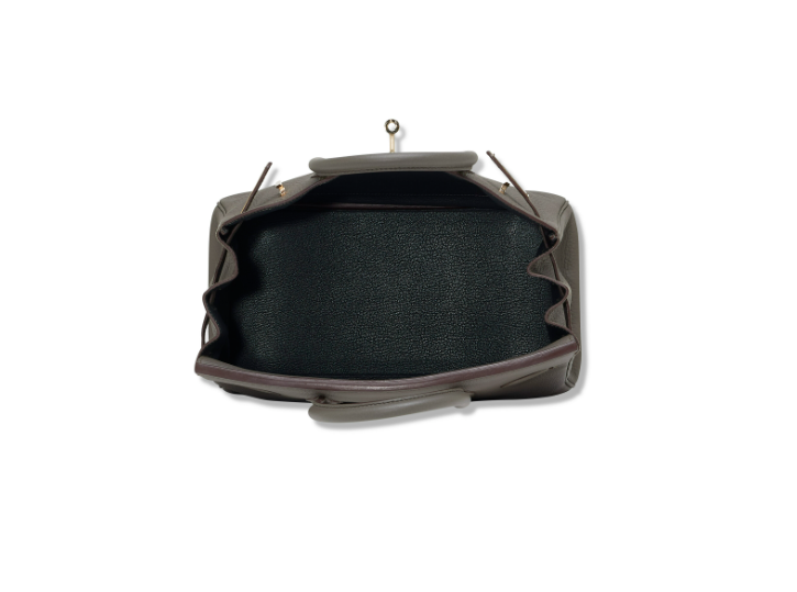 A LIMITED EDITION ÉTAIN & GRAPHITE CLÉMENCE LEATHER & GRIS FONCÉ LIZARD CLUB BIRKIN 30 WITH PERMABRASS HARDWARE 5 A LIMITED EDITION ÉTAIN & GRAPHITE CLÉMENCE LEATHER & GRIS FONCÉ LIZARD CLUB BIRKIN 30 WITH PERMABRASS HARDWARE - Image 5