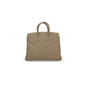 A LIMITED EDITION ÉTOUPE SWIFT LEATHER SHADOW BIRKIN 25 WITH PALLADIUM HARDWARE (4)