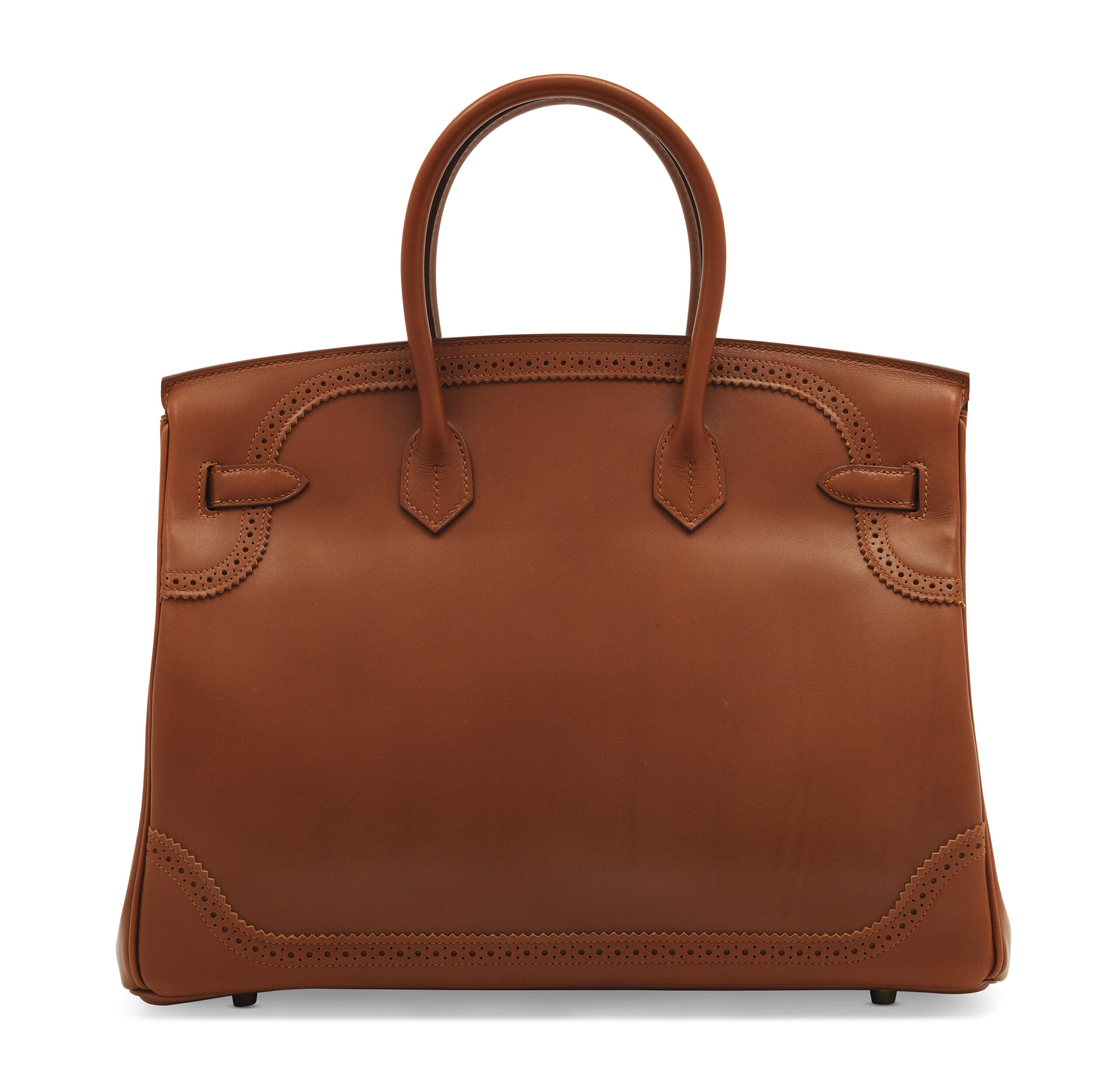 A LIMITED EDITION FAUVE TADELAKT LEATHER GHILLIES BIRKIN 35 WITH PERMABRASS HARDWARE 5 A LIMITED EDITION FAUVE TADELAKT LEATHER GHILLIES BIRKIN 35 WITH PERMABRASS HARDWARE - Image 5