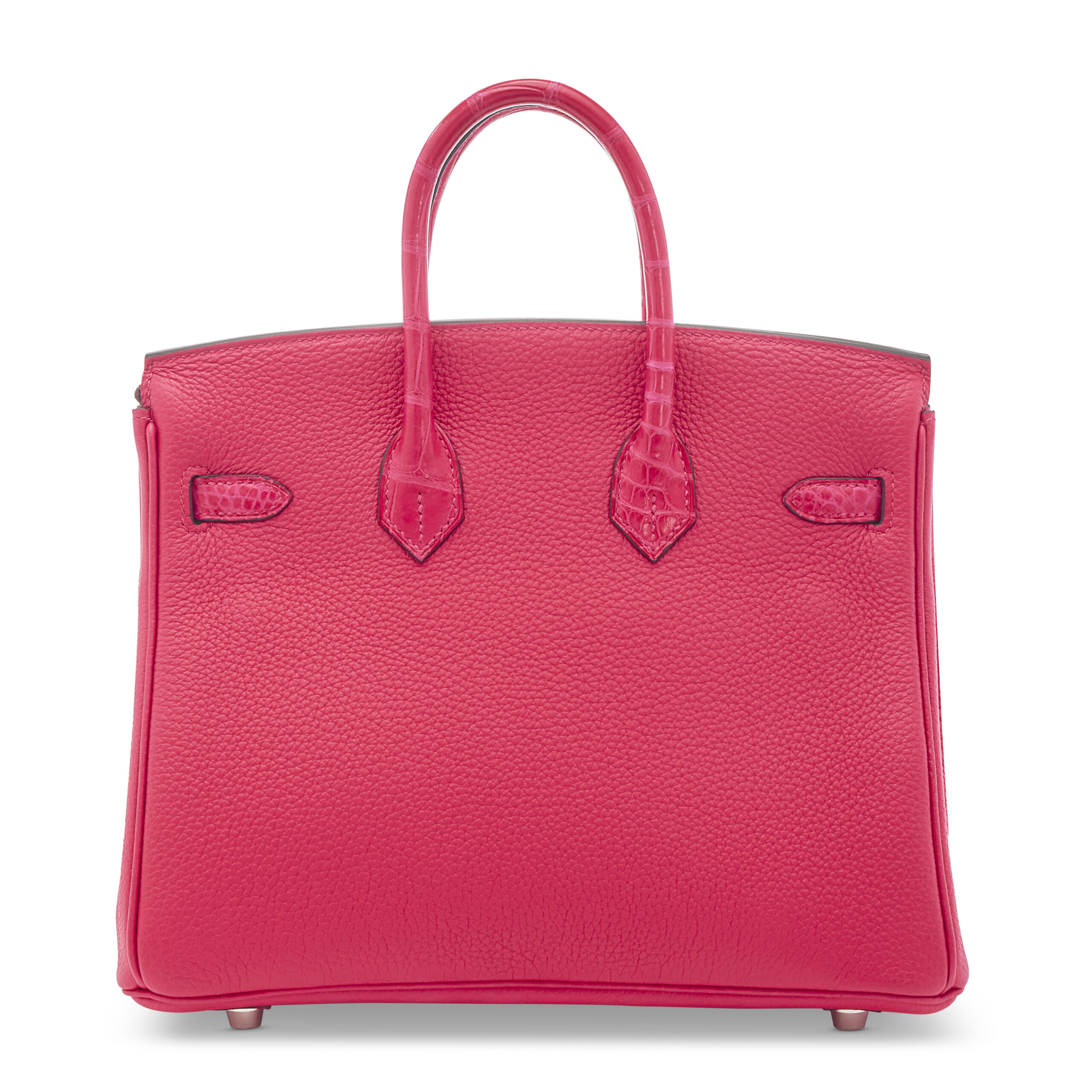 A LIMITED EDITION FRAMBOISE MATTE ALLIGATOR & TOGO LEATHER TOUCH BIRKIN 25 WITH PALLADIUM HARDWARE 3 A LIMITED EDITION FRAMBOISE MATTE ALLIGATOR & TOGO LEATHER TOUCH BIRKIN 25 WITH PALLADIUM HARDWARE - Image 3