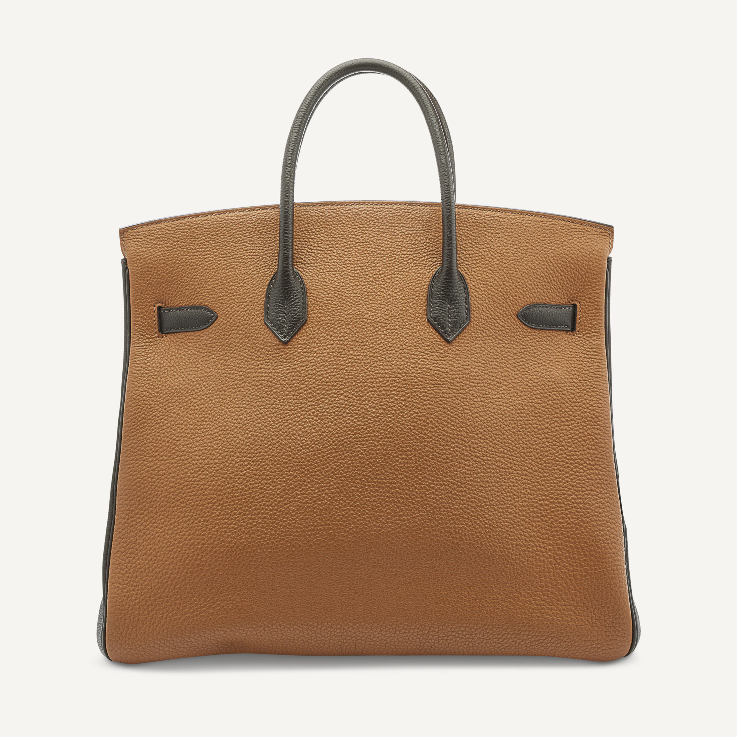 A LIMITED EDITION GOLD, HAVANE & ÉBÈNE TOGO LEATHER HAC BIRKIN 35 WITH RUTHENIUM HARDWARE 4 A LIMITED EDITION GOLD, HAVANE & ÉBÈNE TOGO LEATHER HAC BIRKIN 35 WITH RUTHENIUM HARDWARE - Image 4