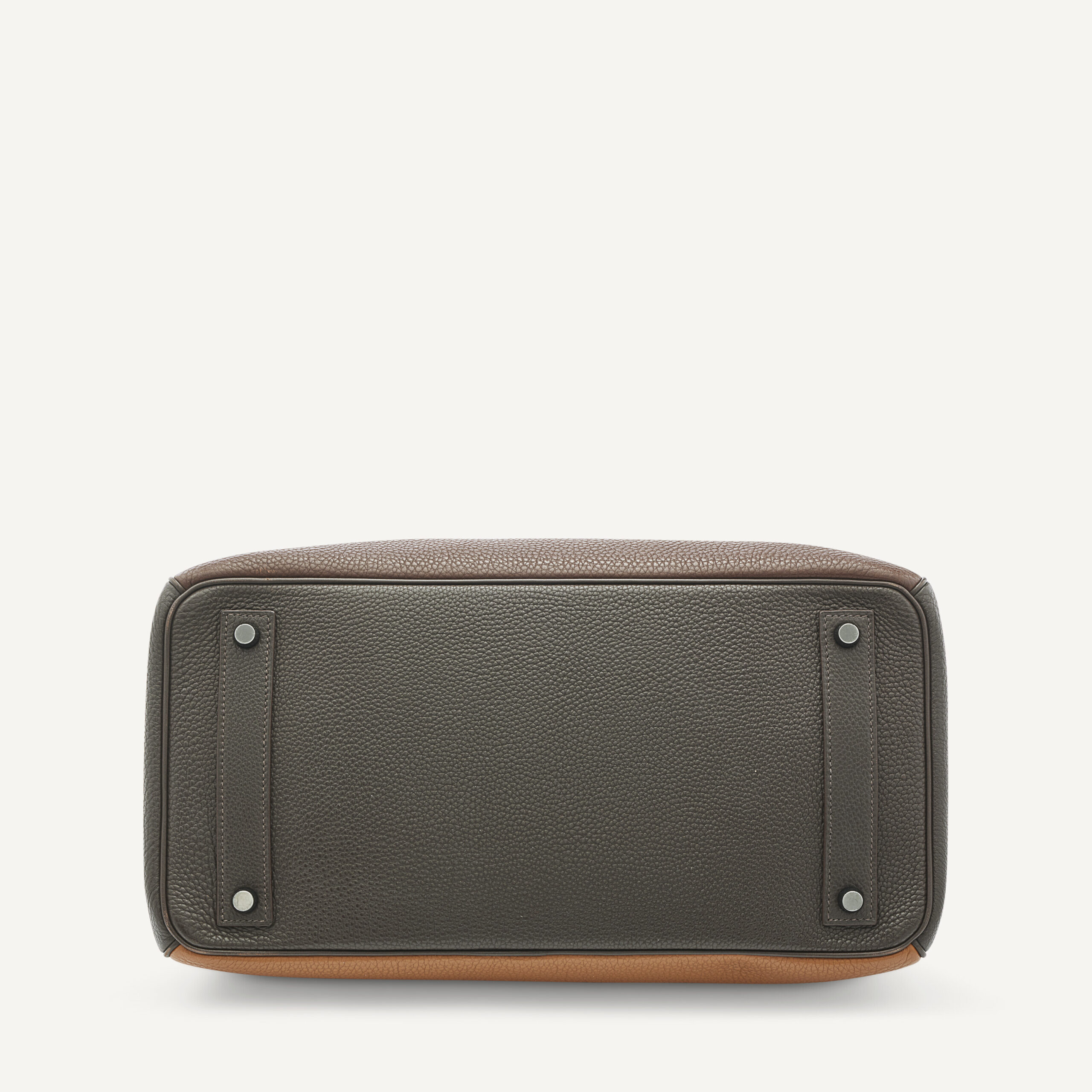 A LIMITED EDITION GOLD, HAVANE & ÉBÈNE TOGO LEATHER HAC BIRKIN 35 WITH RUTHENIUM HARDWARE 5 A LIMITED EDITION GOLD, HAVANE & ÉBÈNE TOGO LEATHER HAC BIRKIN 35 WITH RUTHENIUM HARDWARE - Image 5