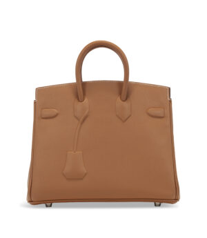 A LIMITED EDITION GOLD SWIFT LEATHER SHADOW BIRKIN 25