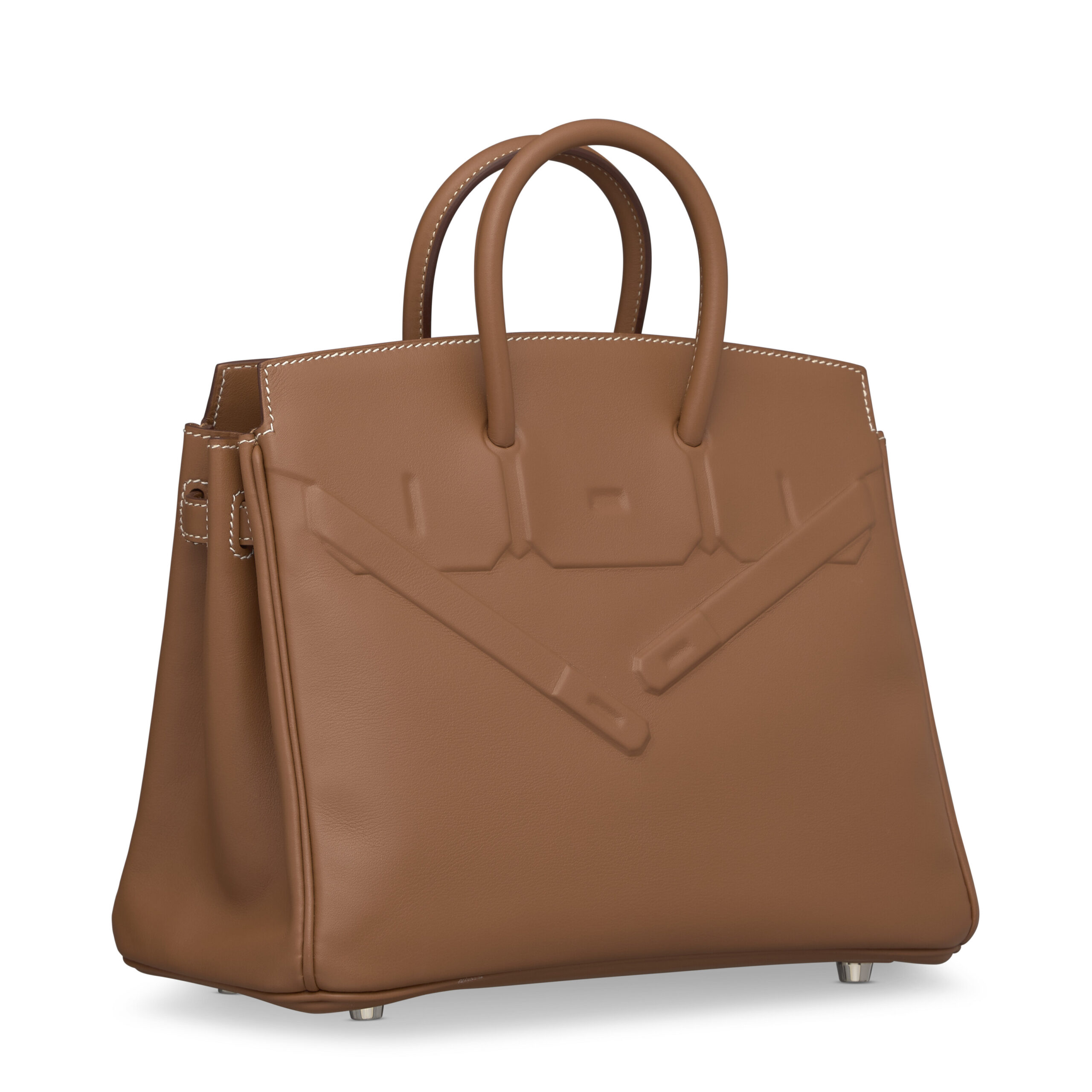 A LIMITED EDITION GOLD EVERCALF LEATHER SHADOW BIRKIN 35 WITH PALLADIUM HARDWARE 2 A LIMITED EDITION GOLD EVERCALF LEATHER SHADOW BIRKIN 35 WITH PALLADIUM HARDWARE - Image 2