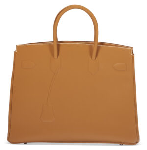 A LIMITED EDITION GOLD SWIFT LEATHER SHADOW BIRKIN 35 (3)