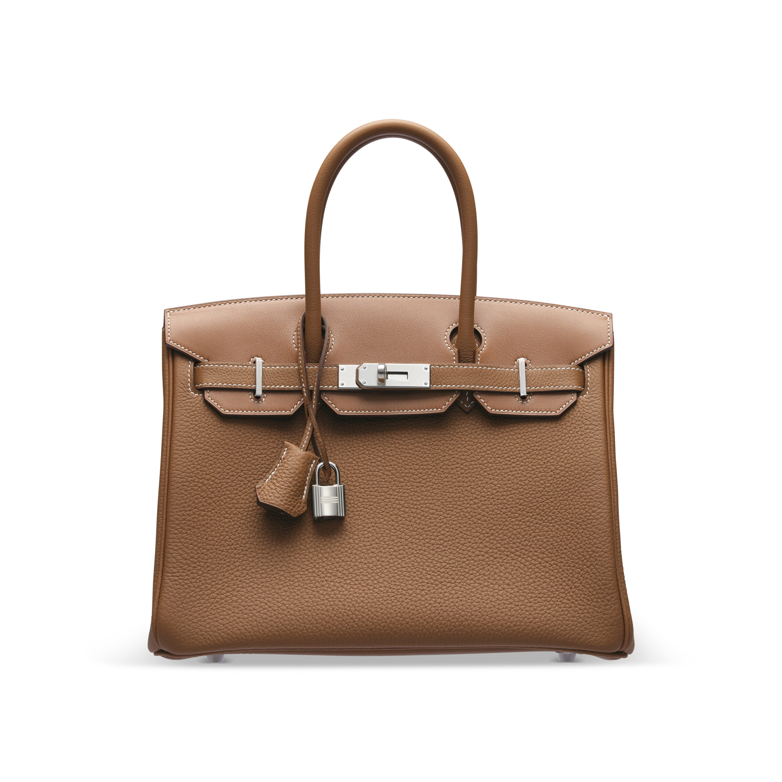 A LIMITED EDITION GOLD TOGO & SWIFT LEATHER 3 IN 1 BIRKIN 30 WITH PALLADIUM HARDWARE 11 A LIMITED EDITION GOLD TOGO & SWIFT LEATHER 3 IN 1 BIRKIN 30 WITH PALLADIUM HARDWARE - Image 11