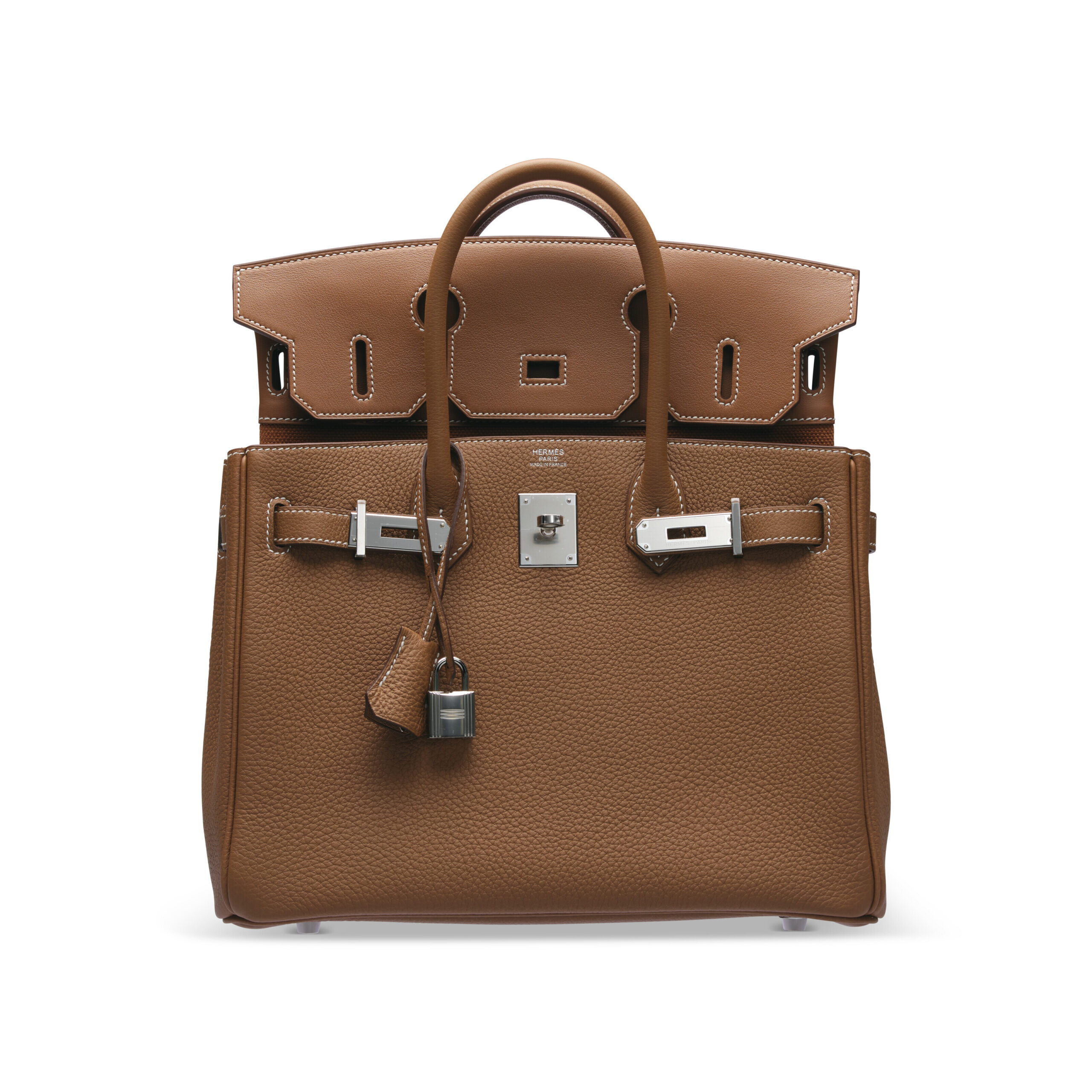 A LIMITED EDITION GOLD TOGO & SWIFT LEATHER 3 IN 1 BIRKIN 30 WITH PALLADIUM HARDWARE 7 A LIMITED EDITION GOLD TOGO & SWIFT LEATHER 3 IN 1 BIRKIN 30 WITH PALLADIUM HARDWARE - Image 7