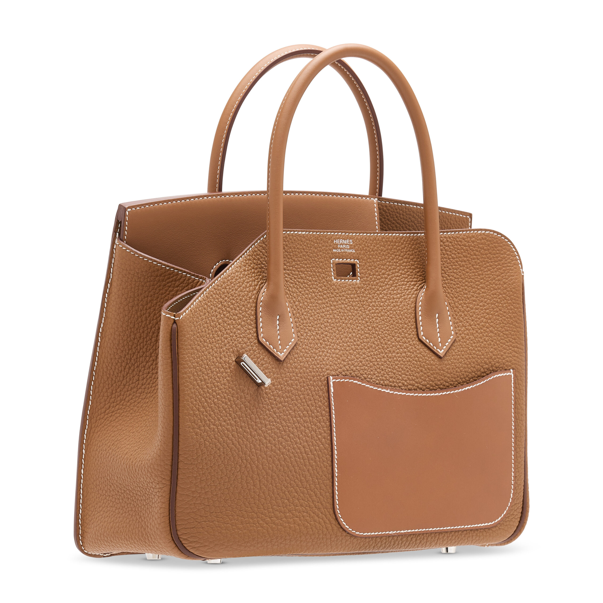 A LIMITED EDITION GOLD TOGO & SWIFT LEATHER DÉSORDRE BIRKIN 30 WITH PALLADIUM HARDWARE 3 A LIMITED EDITION GOLD TOGO & SWIFT LEATHER DÉSORDRE BIRKIN 30 WITH PALLADIUM HARDWARE - Image 3