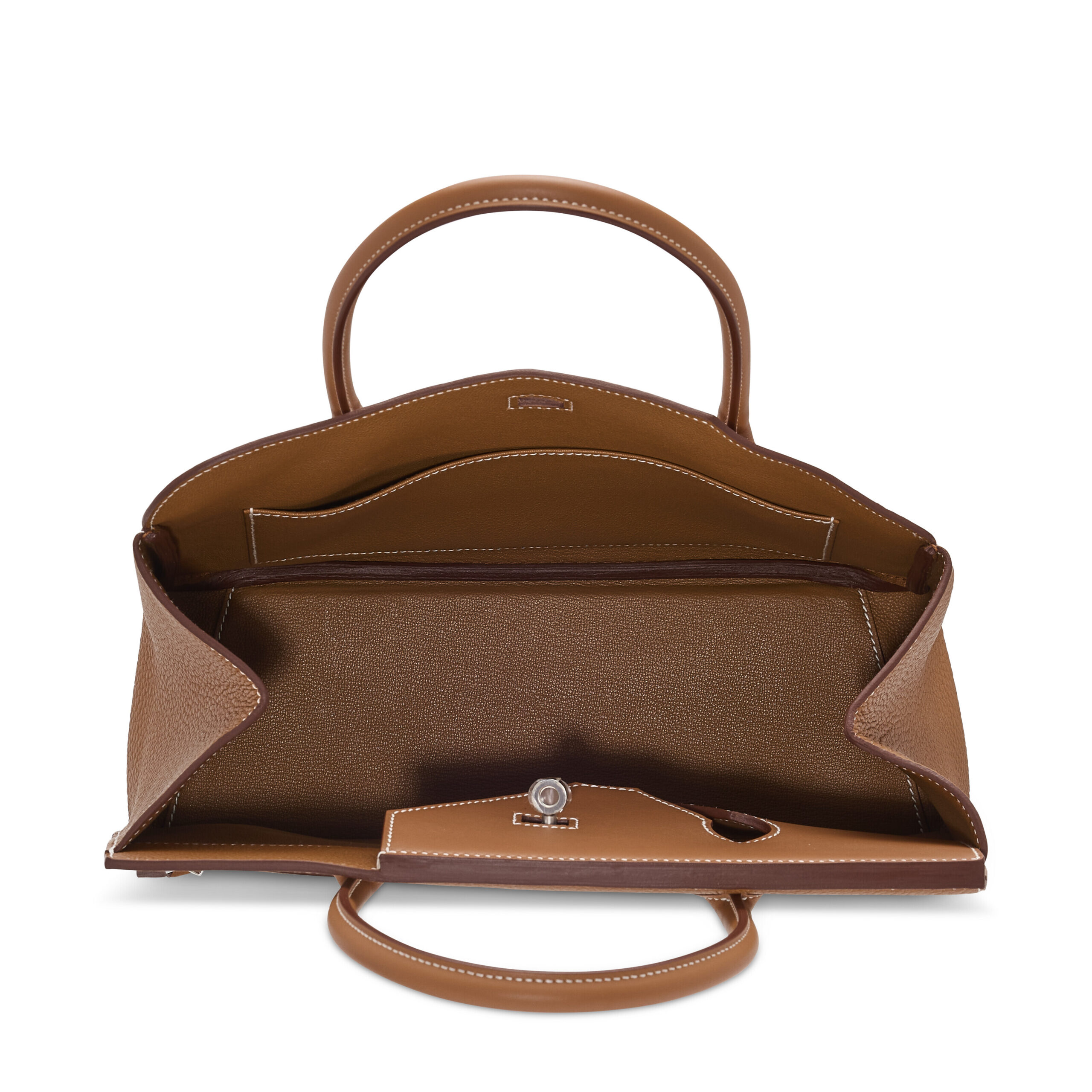 A LIMITED EDITION GOLD TOGO & SWIFT LEATHER DÉSORDRE BIRKIN 30 WITH PALLADIUM HARDWARE 6 A LIMITED EDITION GOLD TOGO & SWIFT LEATHER DÉSORDRE BIRKIN 30 WITH PALLADIUM HARDWARE - Image 6