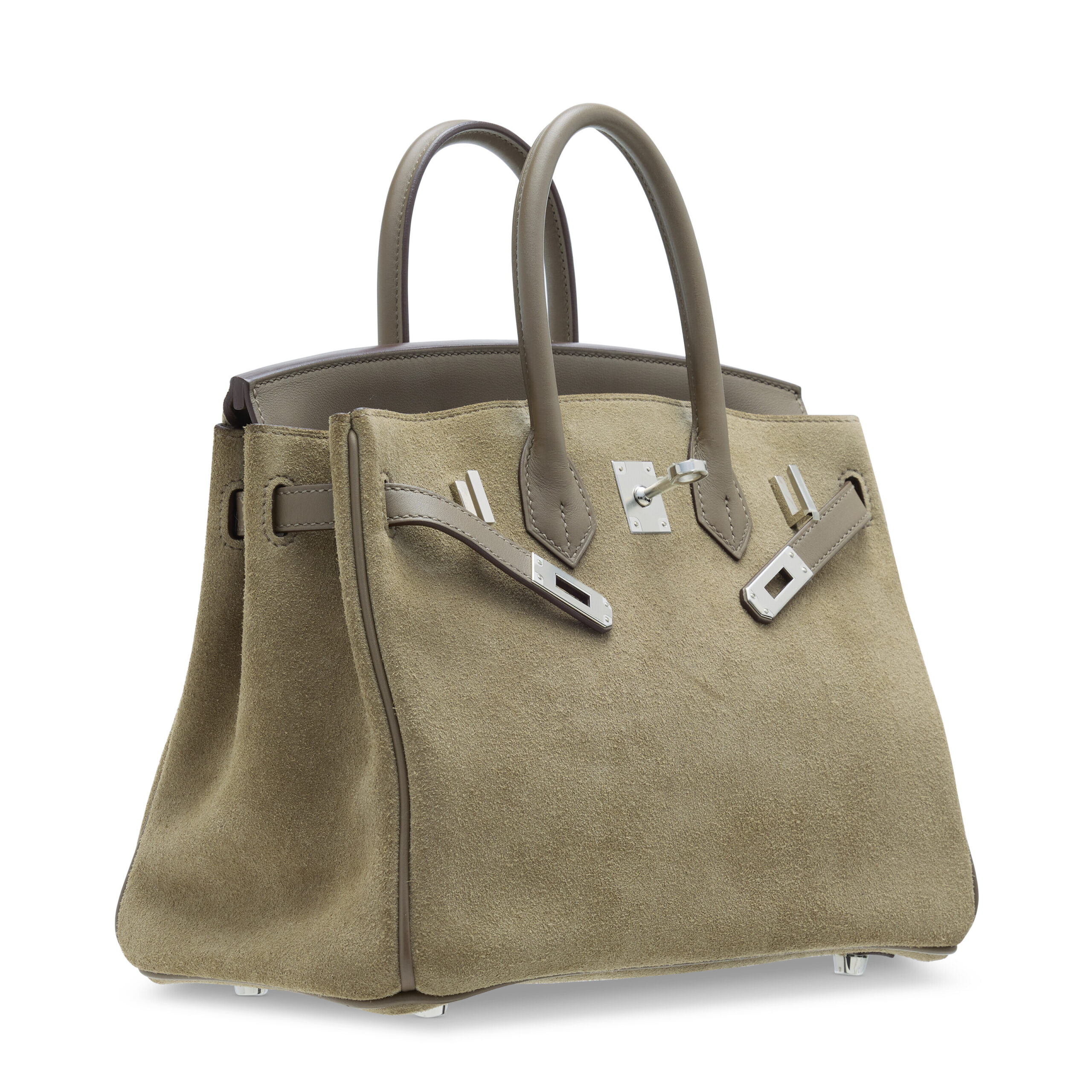 A LIMITED EDITION GRIS CAILLOU VEAU GRIZZLY & ÉTOUPE SWIFT LEATHER BIRKIN 25 WITH PALLADIUM HARDWARE 2 A LIMITED EDITION GRIS CAILLOU VEAU GRIZZLY & ÉTOUPE SWIFT LEATHER BIRKIN 25 WITH PALLADIUM HARDWARE - Image 2