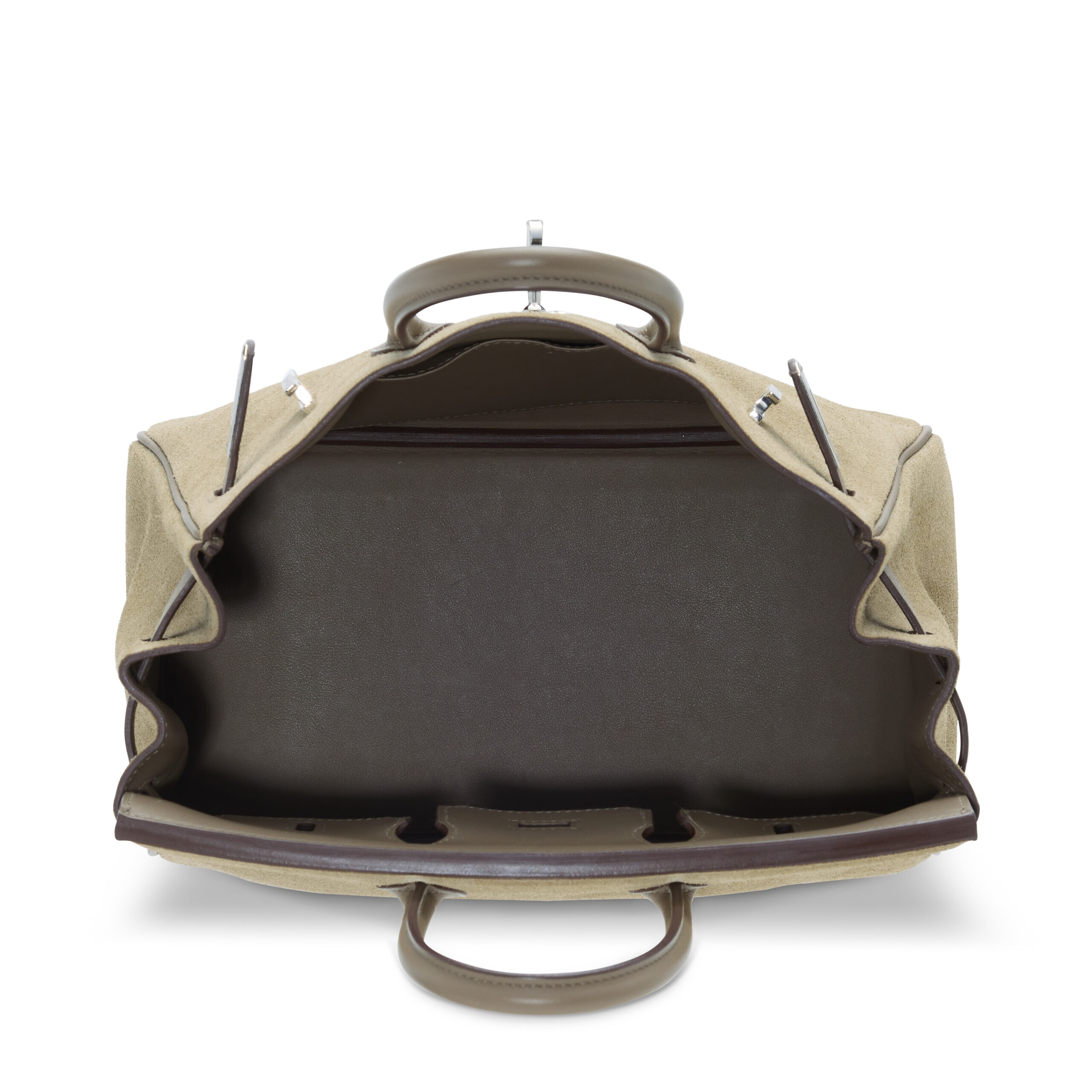 A LIMITED EDITION GRIS CAILLOU VEAU GRIZZLY & ÉTOUPE SWIFT LEATHER BIRKIN 25 WITH PALLADIUM HARDWARE 4 A LIMITED EDITION GRIS CAILLOU VEAU GRIZZLY & ÉTOUPE SWIFT LEATHER BIRKIN 25 WITH PALLADIUM HARDWARE - Image 4