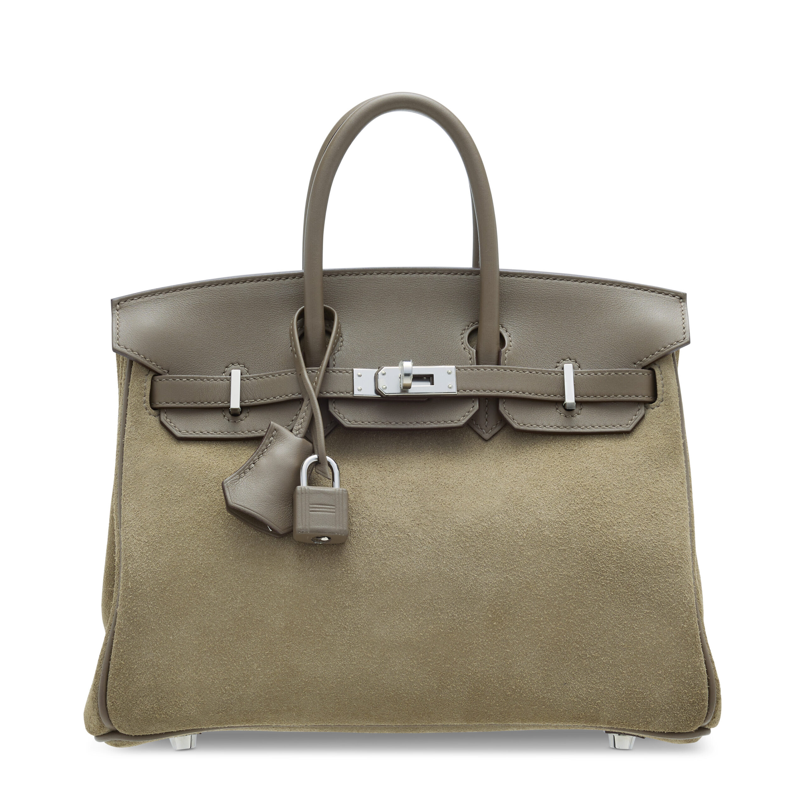 A LIMITED EDITION GRIS CAILLOU VEAU GRIZZLY & ÉTOUPE SWIFT LEATHER BIRKIN 25 WITH PALLADIUM HARDWARE 1 A LIMITED EDITION GRIS CAILLOU VEAU GRIZZLY & ÉTOUPE SWIFT LEATHER BIRKIN 25 WITH PALLADIUM HARDWARE (4)