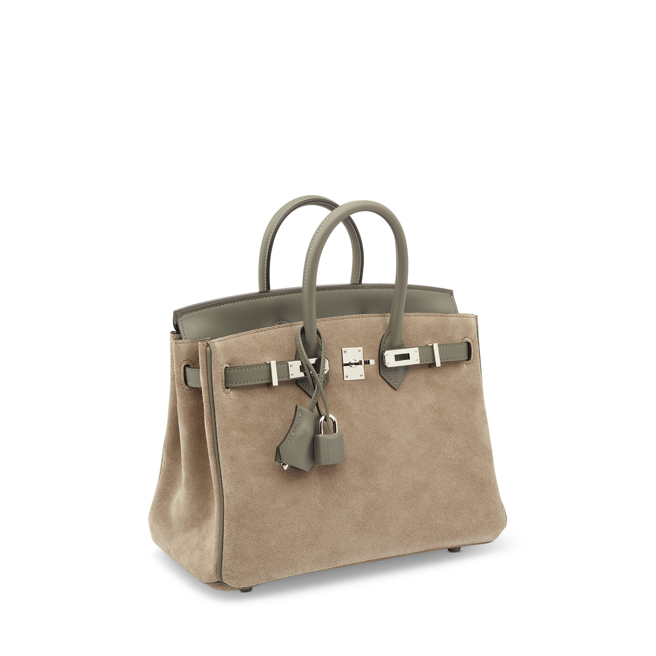 A LIMITED EDITION GRIS MEYER SWIFT LEATHER & GRIS CAILLOU VEAU DOBLIS GRIZZLY BIRKIN 25 WITH PALLADIUM HARDWARE 5 A LIMITED EDITION GRIS MEYER SWIFT LEATHER & GRIS CAILLOU VEAU DOBLIS GRIZZLY BIRKIN 25 WITH PALLADIUM HARDWARE - Image 5