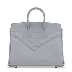 A LIMITED EDITION GRIS MEYER SWIFT LEATHER SHADOW BIRKIN 25 WITH PALLADIUM HARDWARE (1)