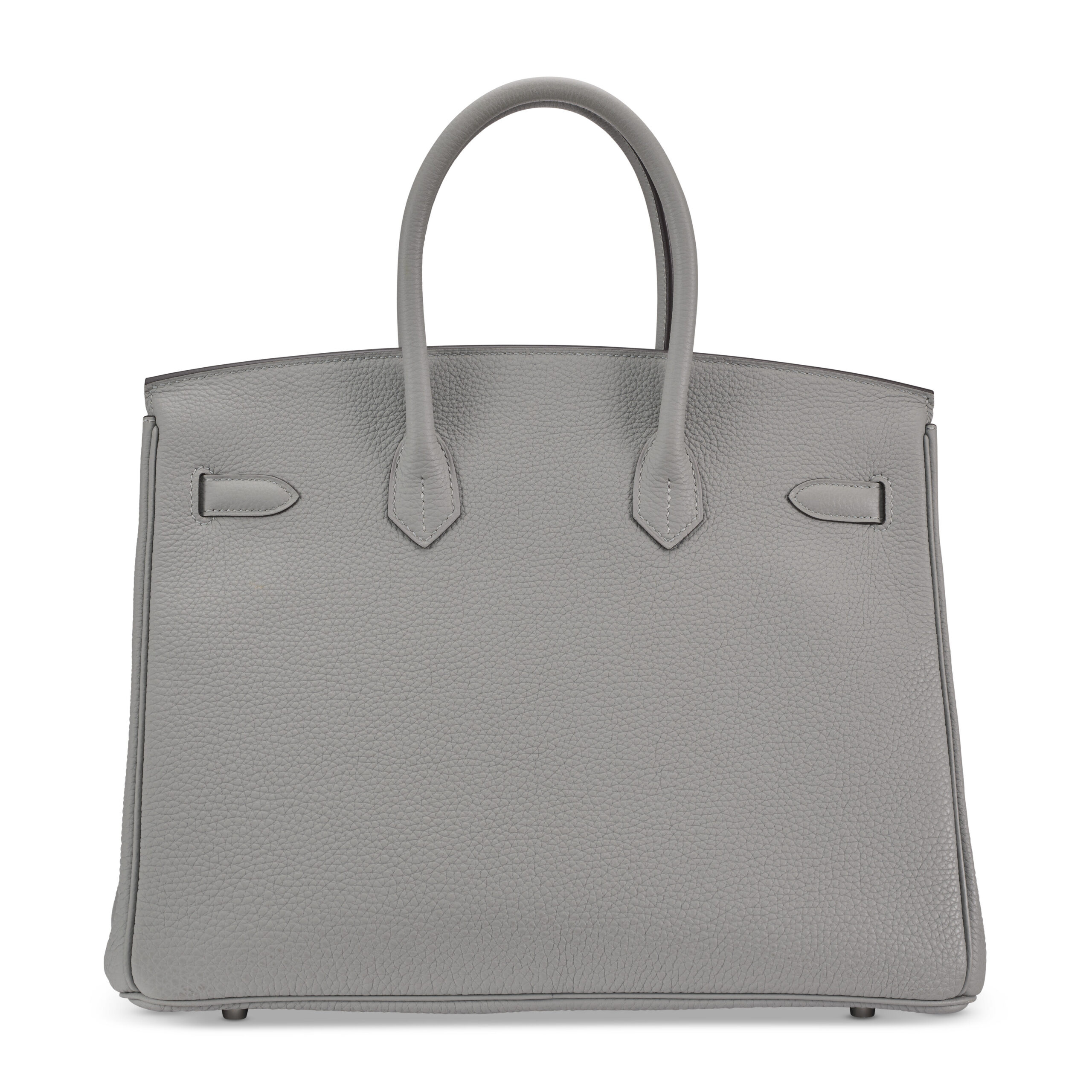 A LIMITED EDITION GRIS MOUETTE & BLEU AGATE TOGO LEATHER BIRKIN 35 WITH PALLADIUM HARDWARE 3 A LIMITED EDITION GRIS MOUETTE & BLEU AGATE TOGO LEATHER BIRKIN 35 WITH PALLADIUM HARDWARE - Image 3