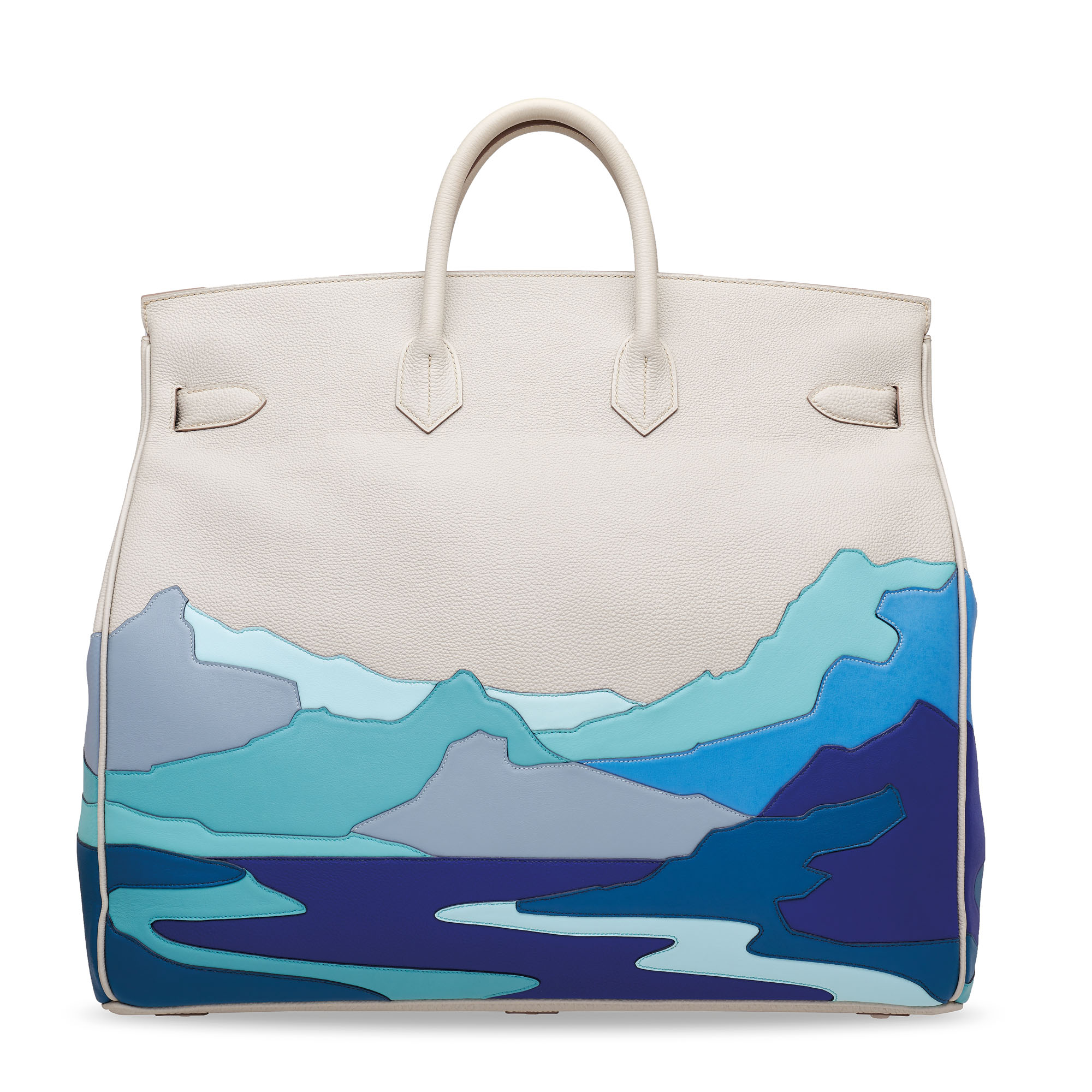 A LIMITED EDITION GRIS PERLE TOGO LEATHER ENDLESS ROAD HAC BIRKIN 50 WITH PALLADIUM HARDWARE 4 A LIMITED EDITION GRIS PERLE TOGO LEATHER ENDLESS ROAD HAC BIRKIN 50 WITH PALLADIUM HARDWARE - Image 4