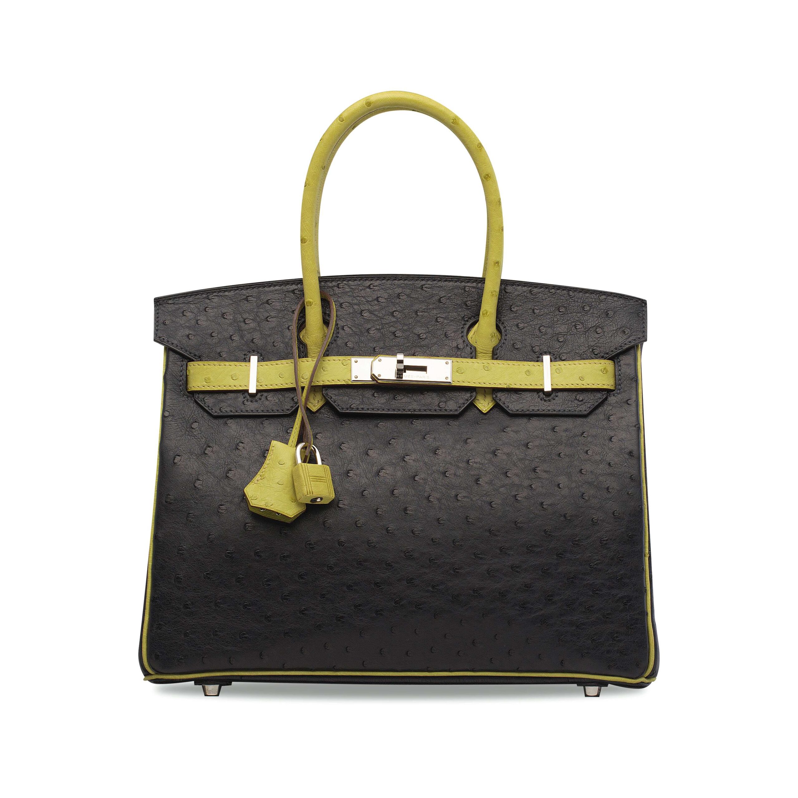 A LIMITED EDITION INDIGO & VERT ANIS OSTRICH BIRKIN 30 WITH PALLADIUM HARDWARE 1 A LIMITED EDITION INDIGO & VERT ANIS OSTRICH BIRKIN 30 WITH PALLADIUM HARDWARE (1)