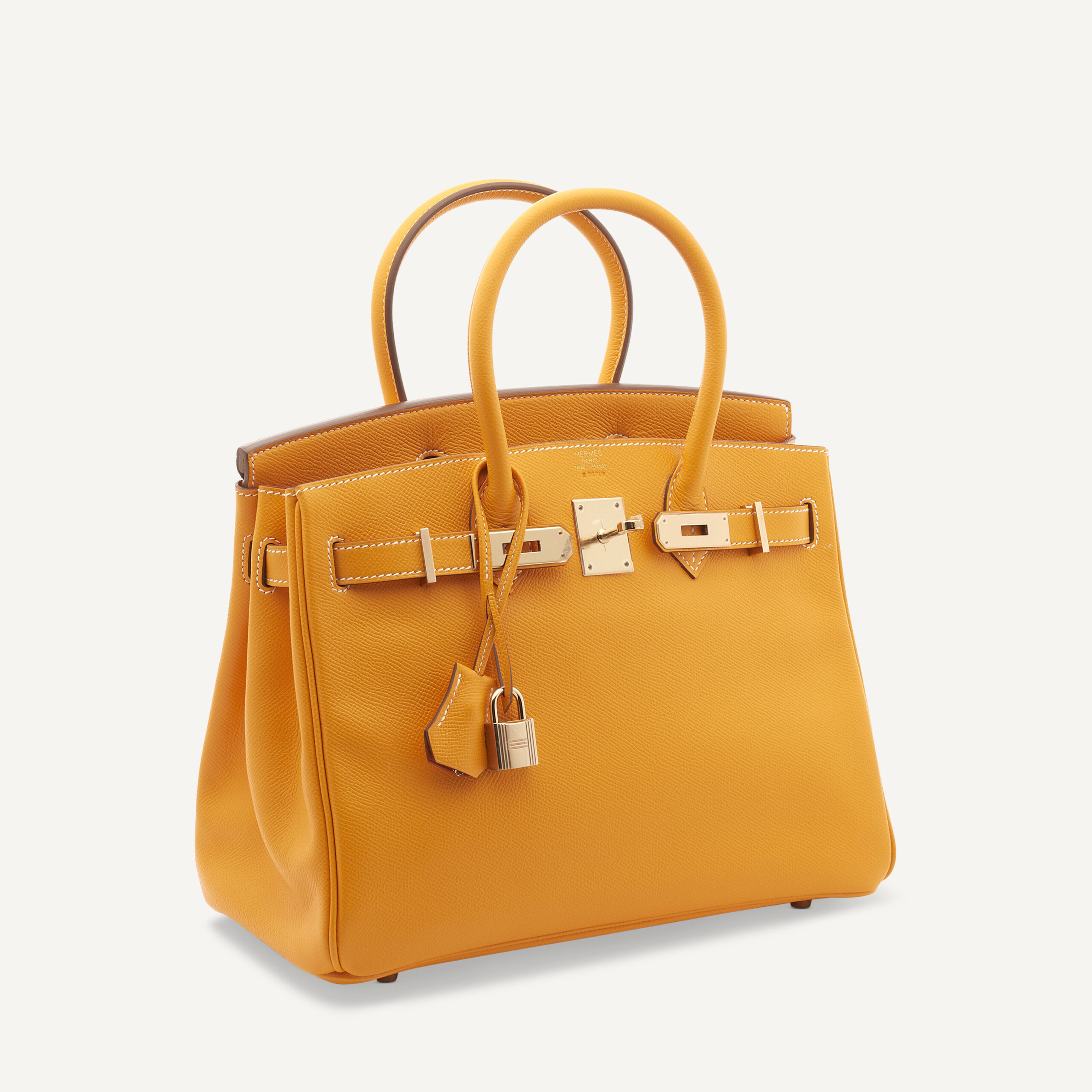A LIMITED EDITION JAUNE D'OR & POTIRON EPSOM LEATHER CANDY BIRKIN 30 WITH PERMABRASS HARDWARE 4 A LIMITED EDITION JAUNE D'OR & POTIRON EPSOM LEATHER CANDY BIRKIN 30 WITH PERMABRASS HARDWARE - Image 4