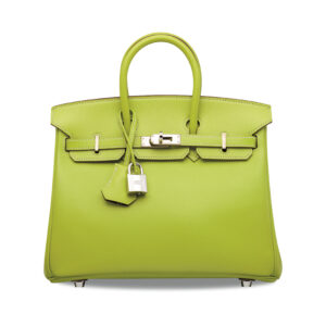 A LIMITED EDITION KIWI EPSOM LEATHER BIRKIN 25 WITH PALLADIUM HARDWARE