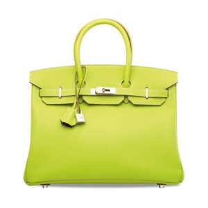 A LIMITED EDITION KIWI & LICHEN EPSOM LEATHER CANDY BIRKIN 35 WITH PALLADIUM HARDWARE