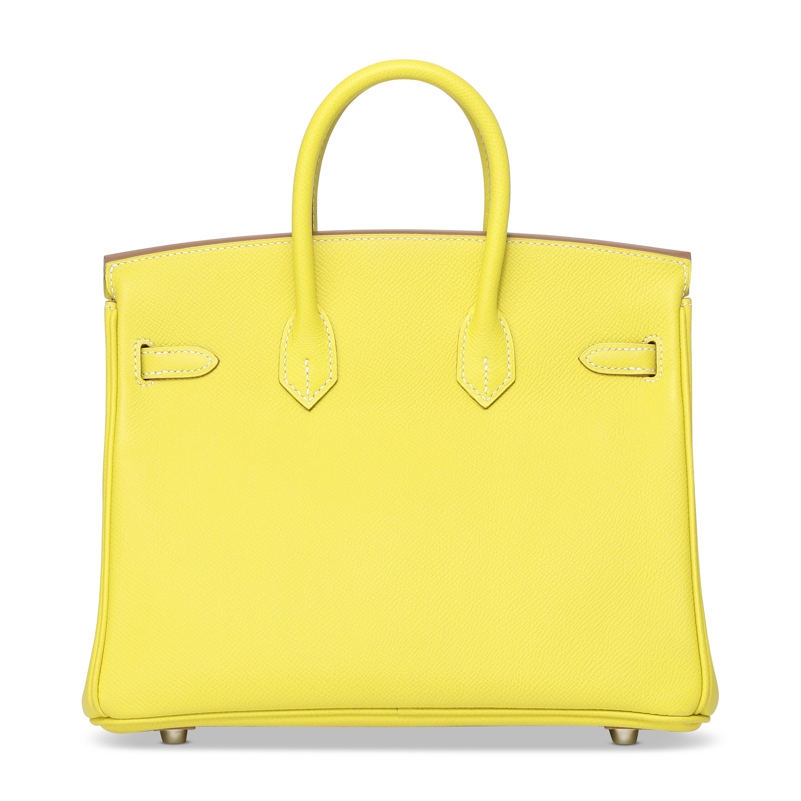 A LIMITED EDITION LIME & GRIS PERLE EPSOM LEATHER CANDY BIRKIN 25 WITH PALLADIUM HARDWARE 4 A LIMITED EDITION LIME & GRIS PERLE EPSOM LEATHER CANDY BIRKIN 25 WITH PALLADIUM HARDWARE - Image 4