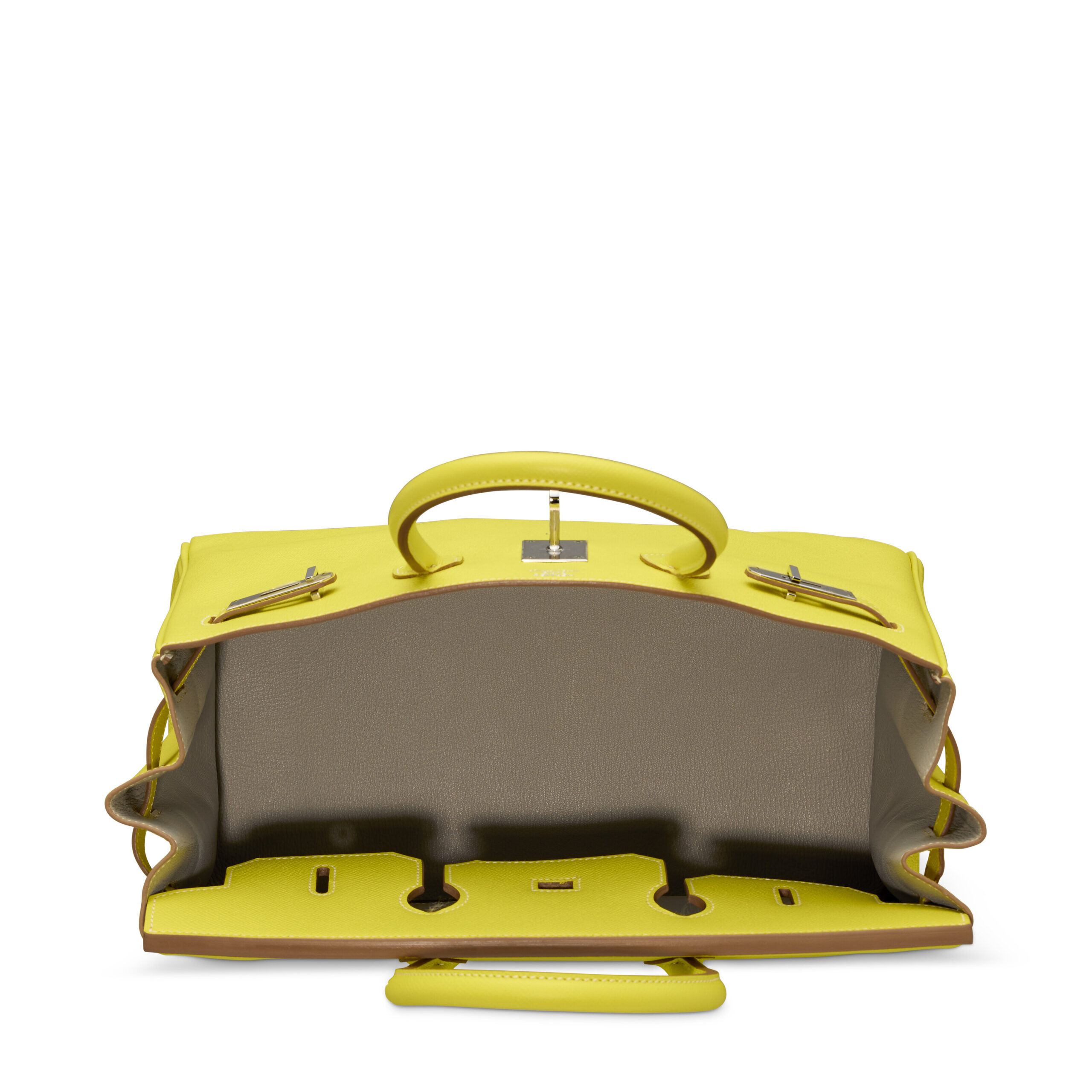 A LIMITED EDITION LIME & GRIS PERLE EPSOM LEATHER CANDY BIRKIN 35 WITH PALLADIUM HARDWARE 2 A LIMITED EDITION LIME & GRIS PERLE EPSOM LEATHER CANDY BIRKIN 35 WITH PALLADIUM HARDWARE - Image 2