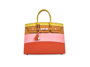 A LIMITED EDITION LIME, SESAME, ROSE CONFETTI & TERRE BATTUE EPSOM LEATHER SUNRISE RAINBOW SELLIER BIRKIN 35 WITH PALLADIUM HARDWARE