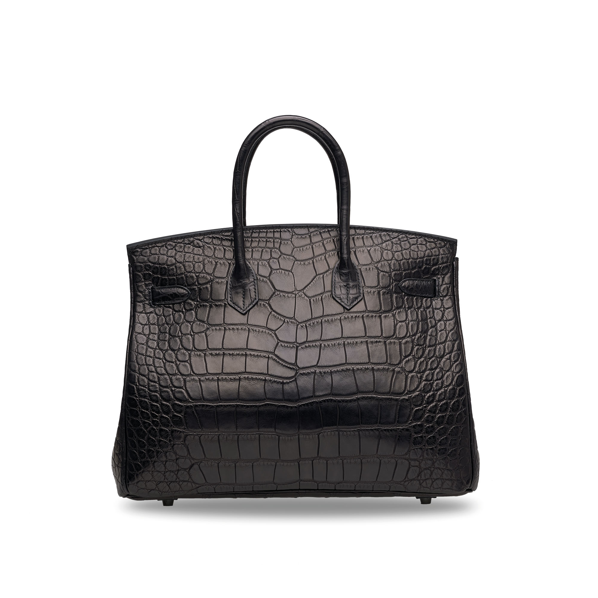 A LIMITED EDITION MATTE BLACK ALLIGATOR SO BLACK BIRKIN 35 WITH BLACK PVD HARDWARE 4 A LIMITED EDITION MATTE BLACK ALLIGATOR SO BLACK BIRKIN 35 WITH BLACK PVD HARDWARE - Image 4