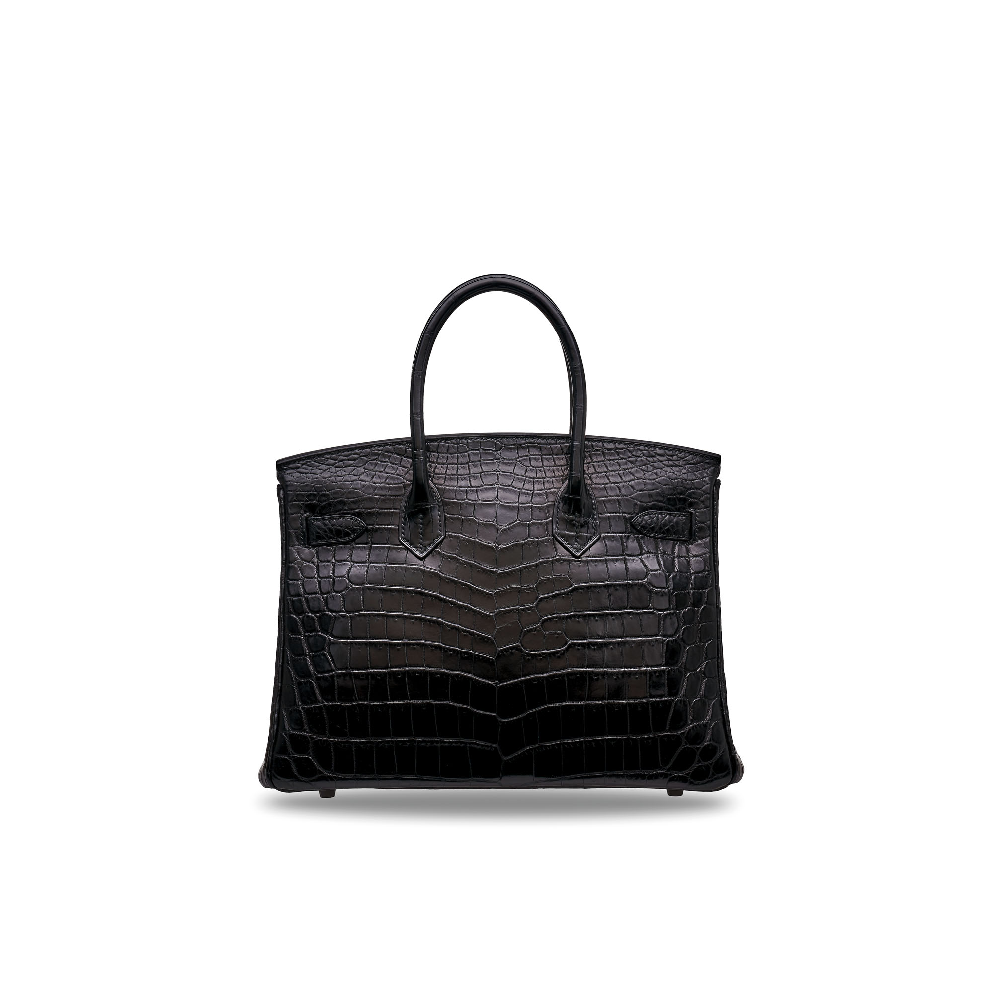 A LIMITED EDITION MATTE BLACK NILOTICUS CROCODILE SO BLACK BIRKIN 30 WITH BLACK PVD HARDWARE 4 A LIMITED EDITION MATTE BLACK NILOTICUS CROCODILE SO BLACK BIRKIN 30 WITH BLACK PVD HARDWARE - Image 4