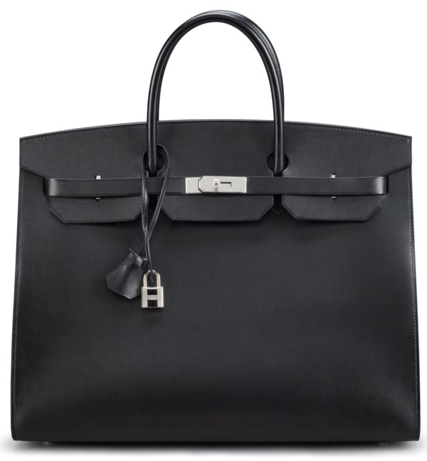 A LIMITED EDITION MATTE BLACK VACHE HUNTER SELLIER BIRKIN 40 BAG 4 A LIMITED EDITION MATTE BLACK VACHE HUNTER SELLIER BIRKIN 40 BAG - Image 4