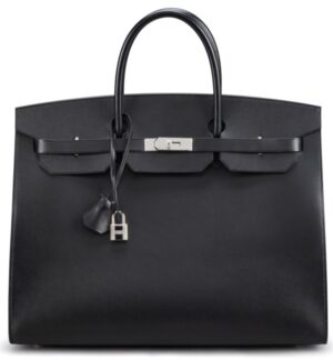 A LIMITED EDITION MATTE BLACK VACHE HUNTER SELLIER BIRKIN 40 BAG (3)