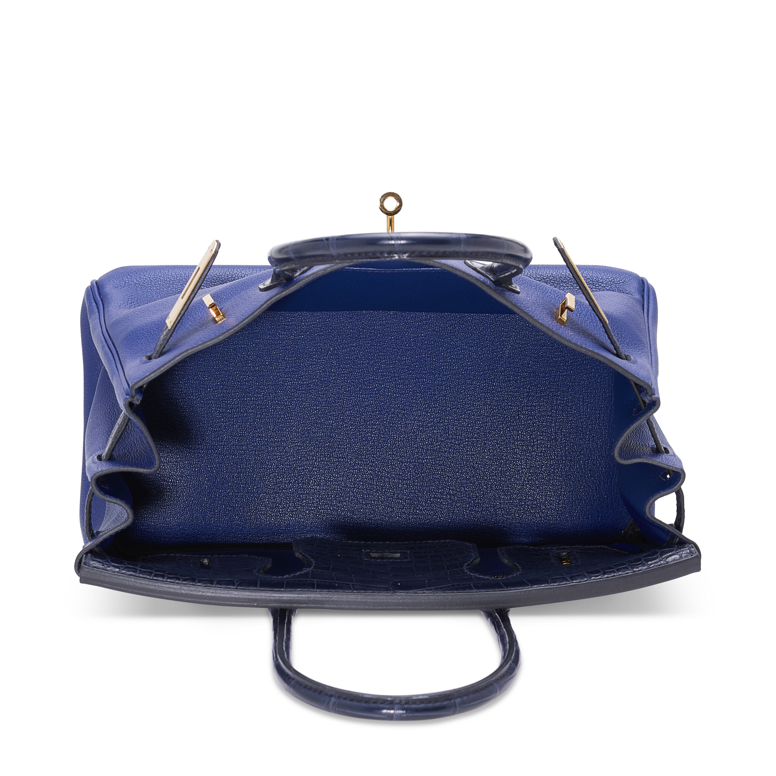 A LIMITED EDITION MATTE BLEU MARINE ALLIGATOR & BLEU SAPHIR NOVILLO LEATHER TOUCH BIRKIN 30 WITH ROSE GOLD HARDWARE 3 A LIMITED EDITION MATTE BLEU MARINE ALLIGATOR & BLEU SAPHIR NOVILLO LEATHER TOUCH BIRKIN 30 WITH ROSE GOLD HARDWARE - Image 3