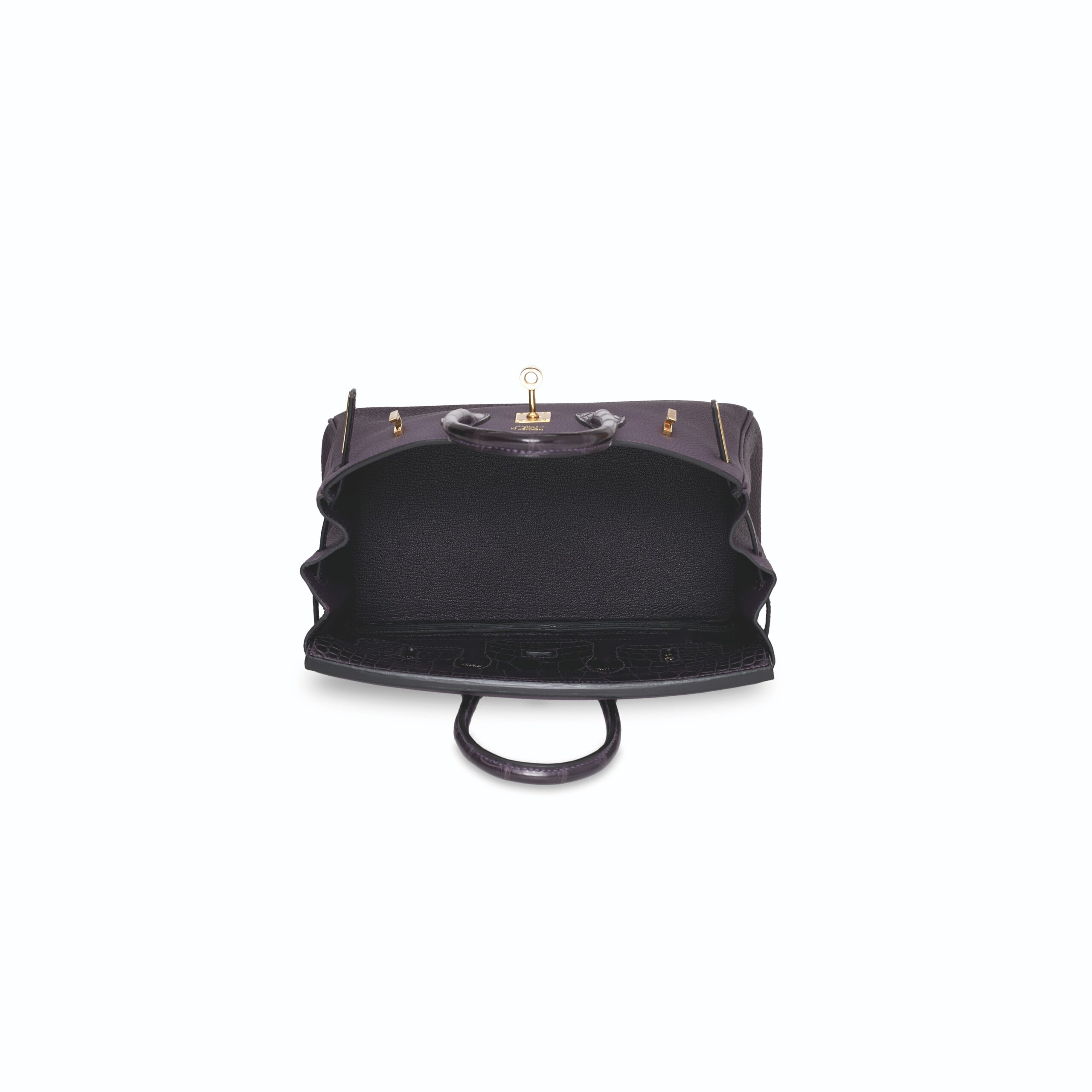 A LIMITED EDITION MATTE PRUNOIR ALLIGATOR & RAISIN TOGO LEATHER TOUCH BIRKIN 25 WITH ROSE GOLD HARDWARE 6 A LIMITED EDITION MATTE PRUNOIR ALLIGATOR & RAISIN TOGO LEATHER TOUCH BIRKIN 25 WITH ROSE GOLD HARDWARE - Image 6