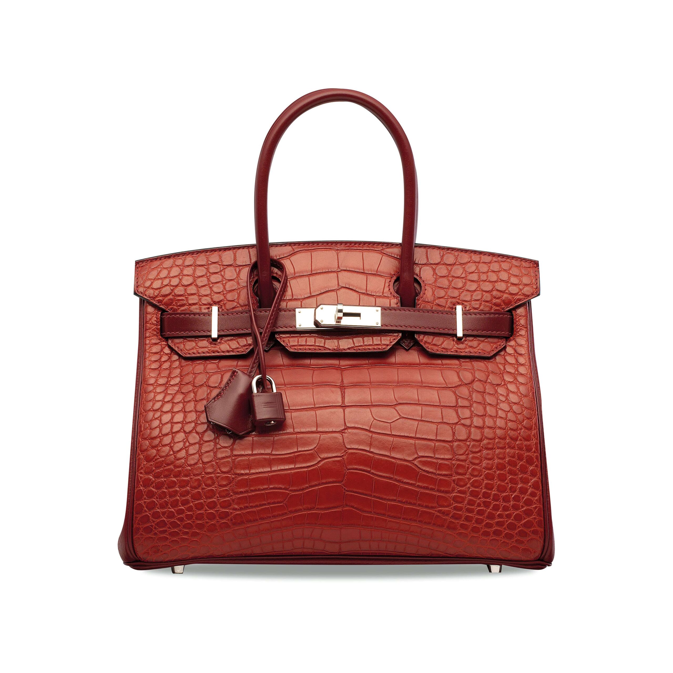 A LIMITED EDITION MATTE ROUGE H ALLIGATOR, CALF BOX & CLÉMENCE LEATHER BIRKIN 30 WITH PALLADIUM HARDARE 2 A LIMITED EDITION MATTE ROUGE H ALLIGATOR, CALF BOX & CLÉMENCE LEATHER BIRKIN 30 WITH PALLADIUM HARDARE - Image 2