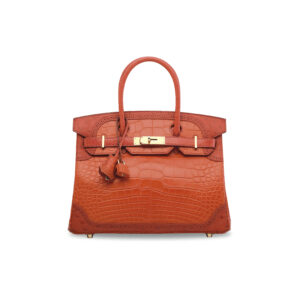 A LIMITED EDITION MATTE SANGUINE ALLIGATOR, LIZARD & OSTRICH GRAND MARIAGE BIRKIN 30 WITH PERMABRASS HARDWARE (3)