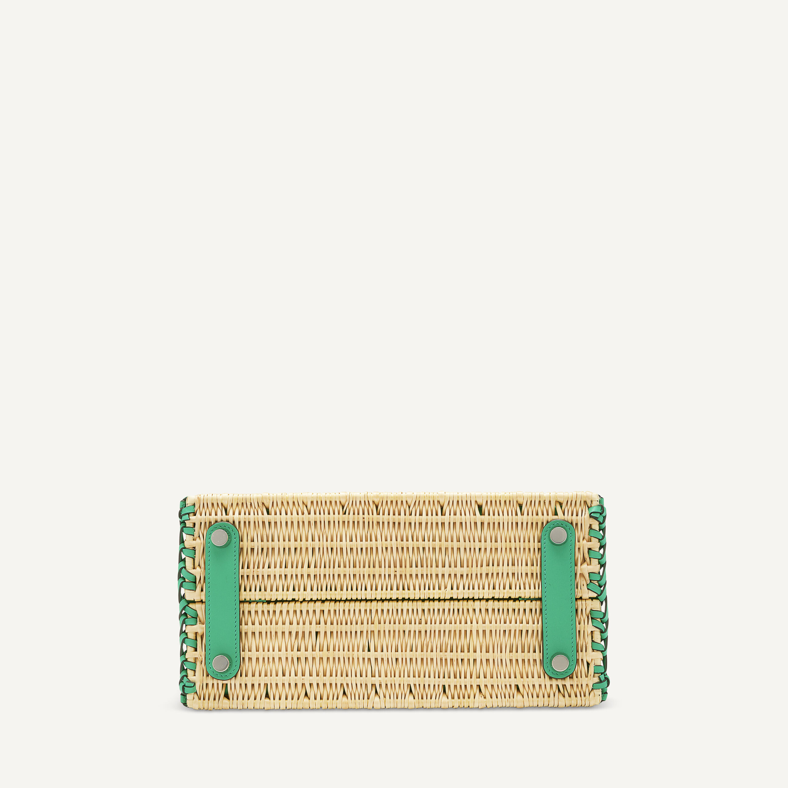 A LIMITED EDITION MENTHE SWIFT LEATHER & OSIER PICNIC BIRKIN 25 WITH PALLADIUM HARDWARE 5 A LIMITED EDITION MENTHE SWIFT LEATHER & OSIER PICNIC BIRKIN 25 WITH PALLADIUM HARDWARE - Image 5