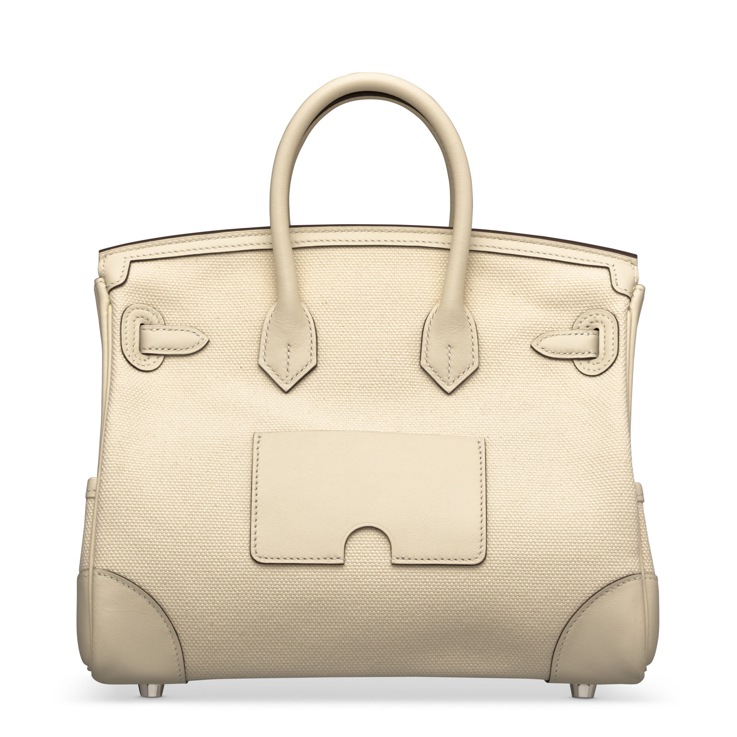 A LIMITED EDITION NATA CANVAS & SWIFT LEATHER CARGO BIRKIN 25 WITH PALLADIUM HARDWARE 5 A LIMITED EDITION NATA CANVAS & SWIFT LEATHER CARGO BIRKIN 25 WITH PALLADIUM HARDWARE - Image 5