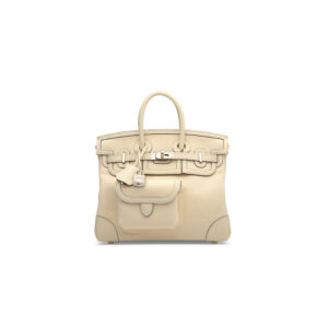 A LIMITED EDITION NATA CANVAS & SWIFT LEATHER CARGO BIRKIN 25 WITH PALLADIUM HARDWARE