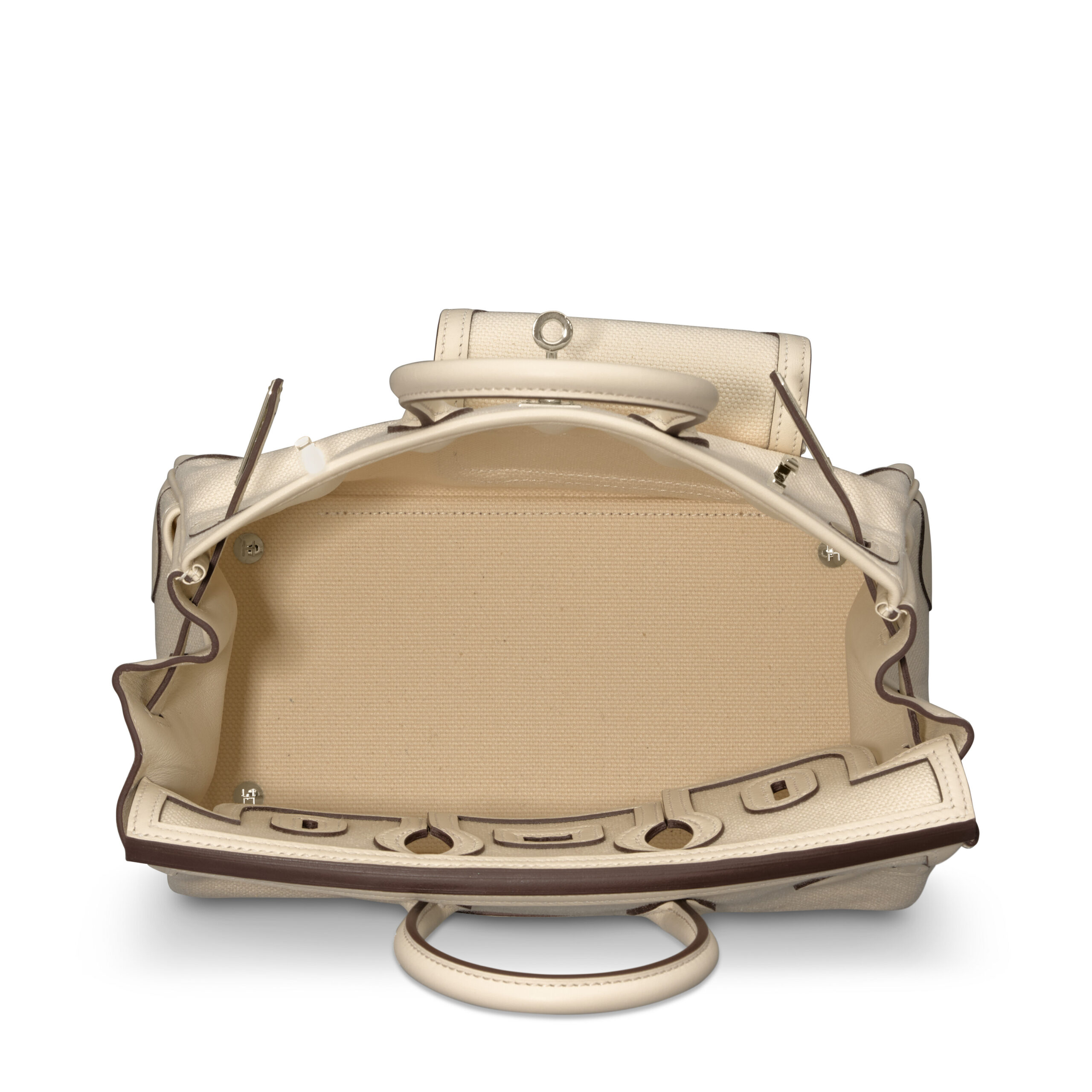 A LIMITED EDITION NATA CANVAS & SWIFT LEATHER CARGO BIRKIN 25 WITH PALLADIUM HARDWARE 3 A LIMITED EDITION NATA CANVAS & SWIFT LEATHER CARGO BIRKIN 25 WITH PALLADIUM HARDWARE - Image 3