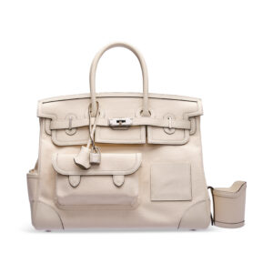 A LIMITED EDITION NATA CANVAS & SWIFT LEATHER CARGO BIRKIN 35 WITH PALLADIUM HARDWARE (4)