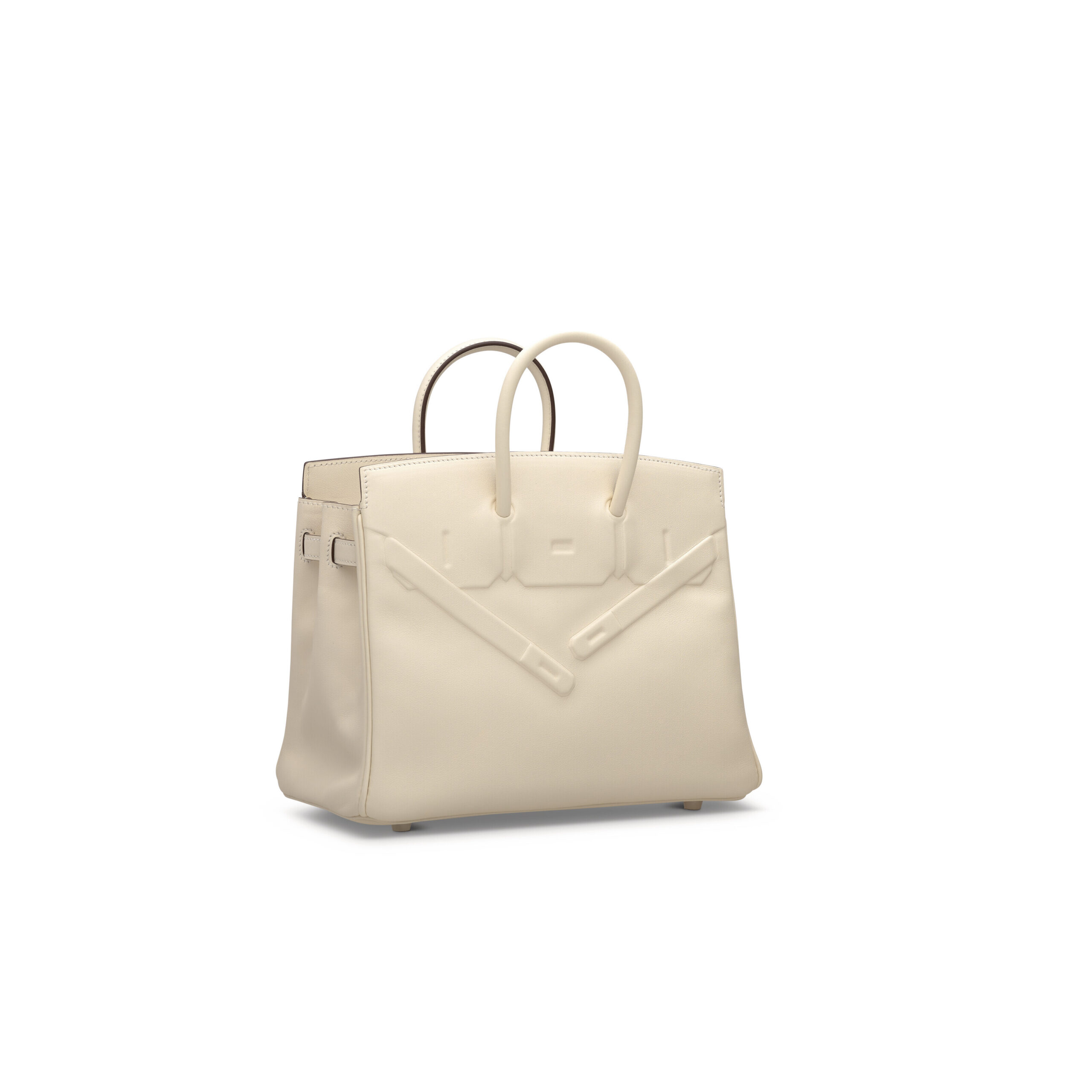 A LIMITED EDITION NATA SWIFT LEATHER SHADOW BIRKIN 25 WITH PALLADIUM HARDWARE 4 A LIMITED EDITION NATA SWIFT LEATHER SHADOW BIRKIN 25 WITH PALLADIUM HARDWARE - Image 4