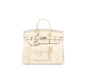 A LIMITED EDITION NATA TOILE GOELAND & SWIFT LEATHER CARGO BIRKIN 25 WITH PALLADIUM HARDWARE (1)