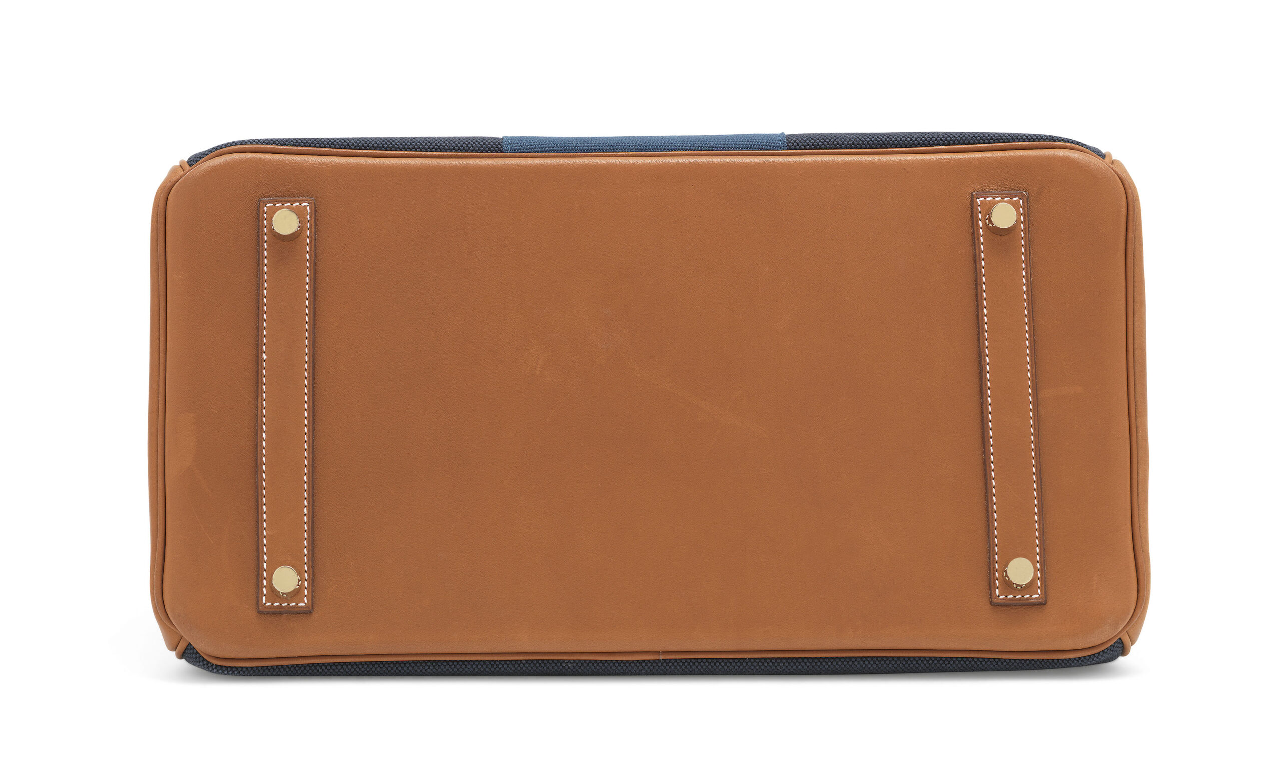 A LIMITED EDITION NATUREL BARÉNIA LEATHER & DENIM FONCÉ TOILE FLAG BIRKIN 35 WITH PERMABRASS HARDWARE 2 A LIMITED EDITION NATUREL BARÉNIA LEATHER & DENIM FONCÉ TOILE FLAG BIRKIN 35 WITH PERMABRASS HARDWARE - Image 2